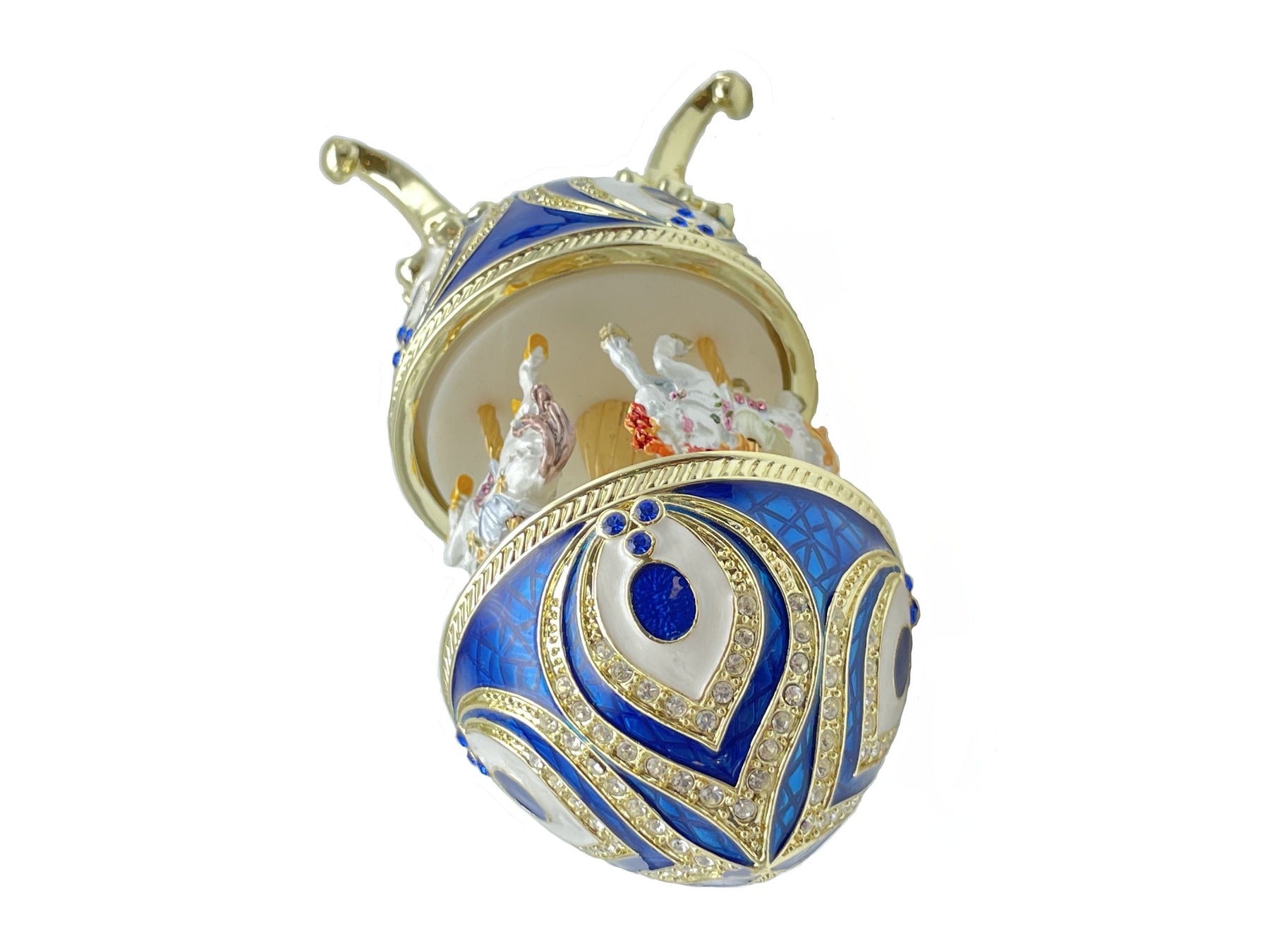 Keren Kopal Blue Musical Carousel with Royal Horses