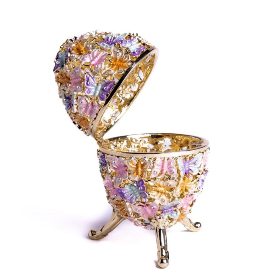 Keren Kopal Golden Faberge Egg Decorated with Butterflies