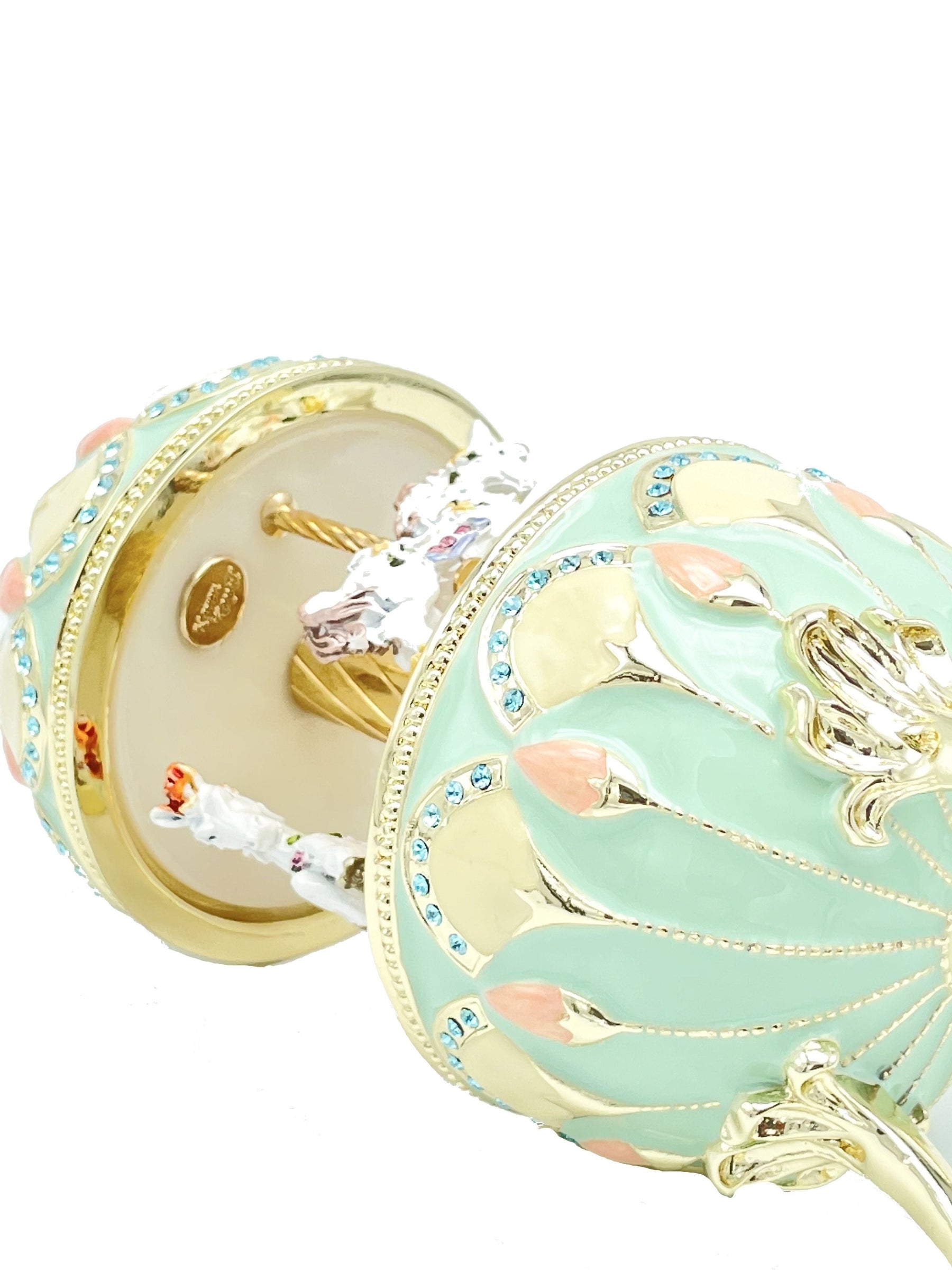 Keren Kopal Green Musical Carousel with Royal Horses