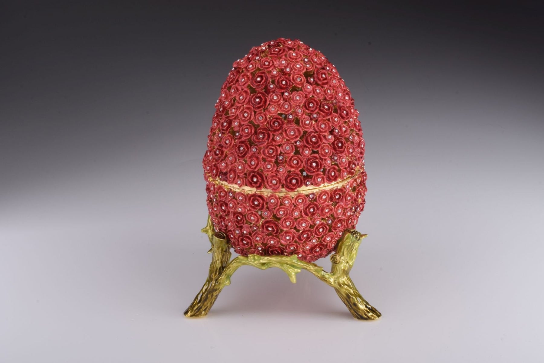 Keren Kopal Red Flowers Faberge Egg
