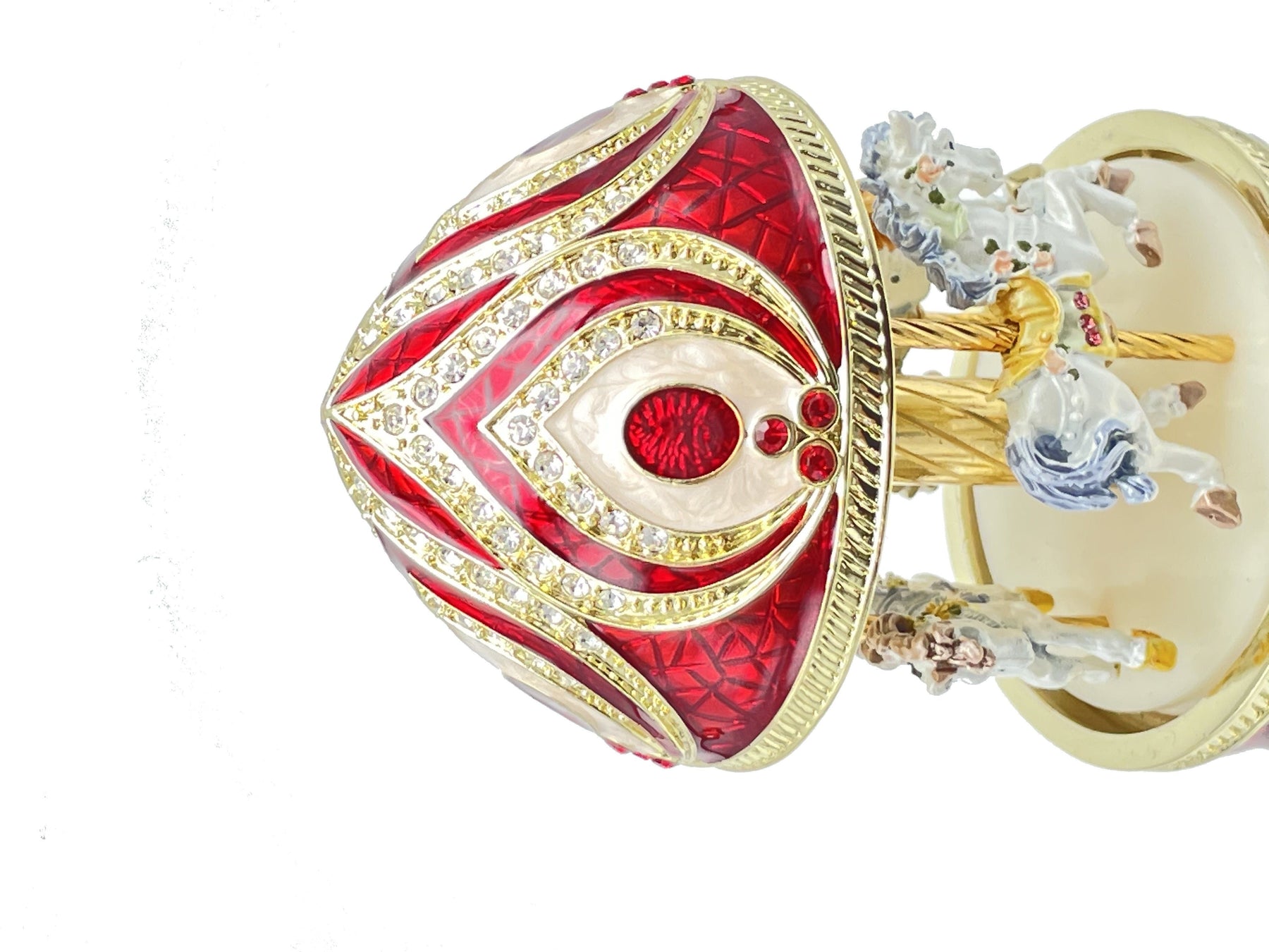 Keren Kopal Red Musical Carousel with Royal Horses