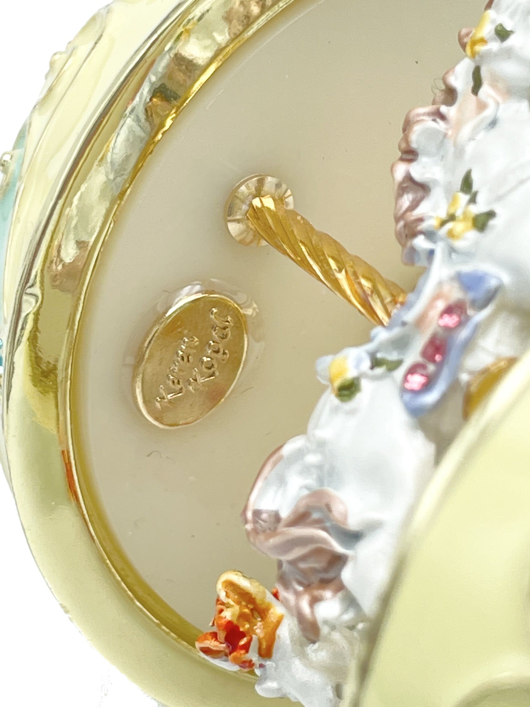 Keren Kopal Turquoise Musical Carousel with Royal Horses Waltz of the Flowers by Tchaikovsky