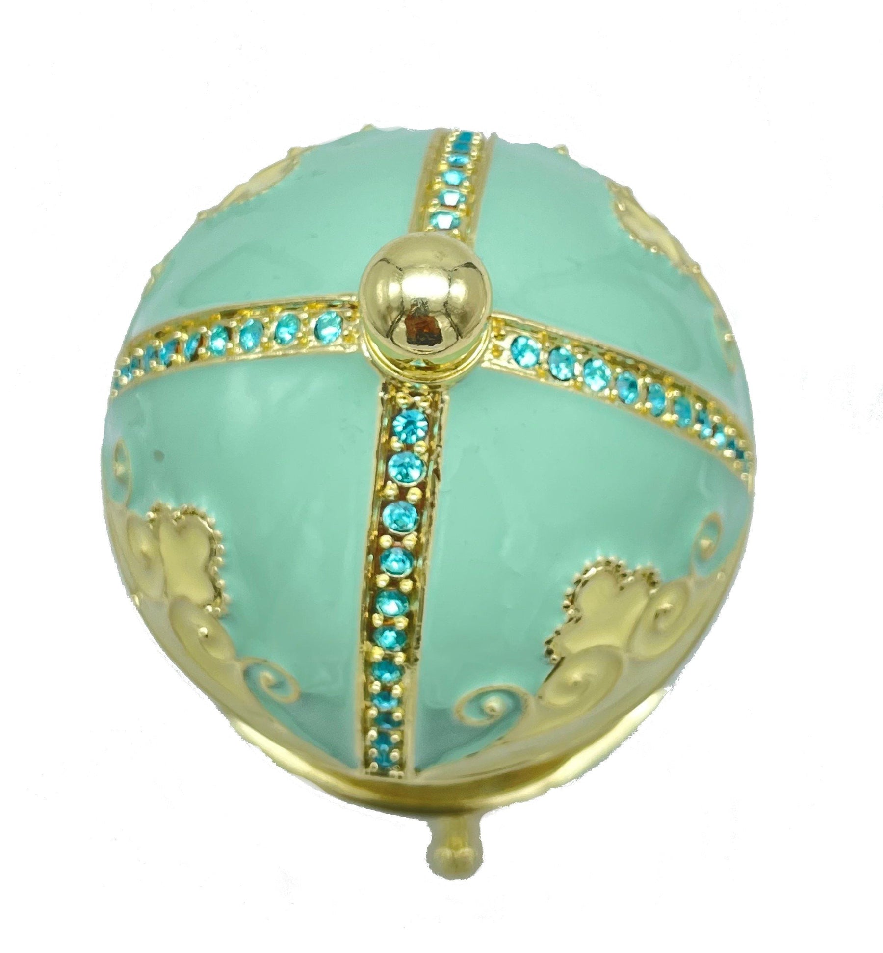 Keren Kopal Turquoise Musical Carousel with Royal Horses Waltz of the Flowers by Tchaikovsky