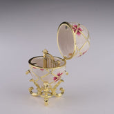 Keren Kopal White Egg with Flowers & Harp