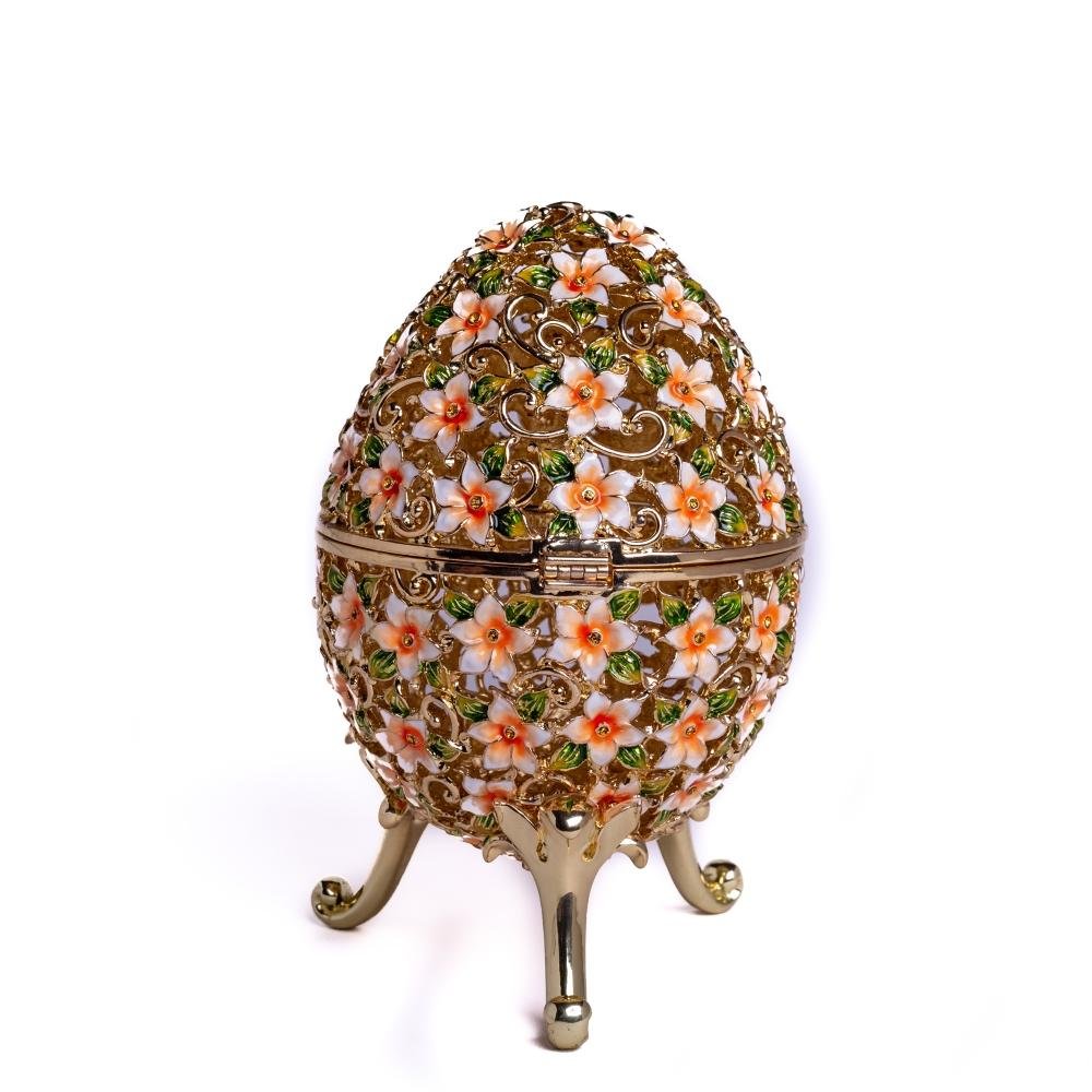 Keren Kopal Faberge Egg Decorated with Flowers