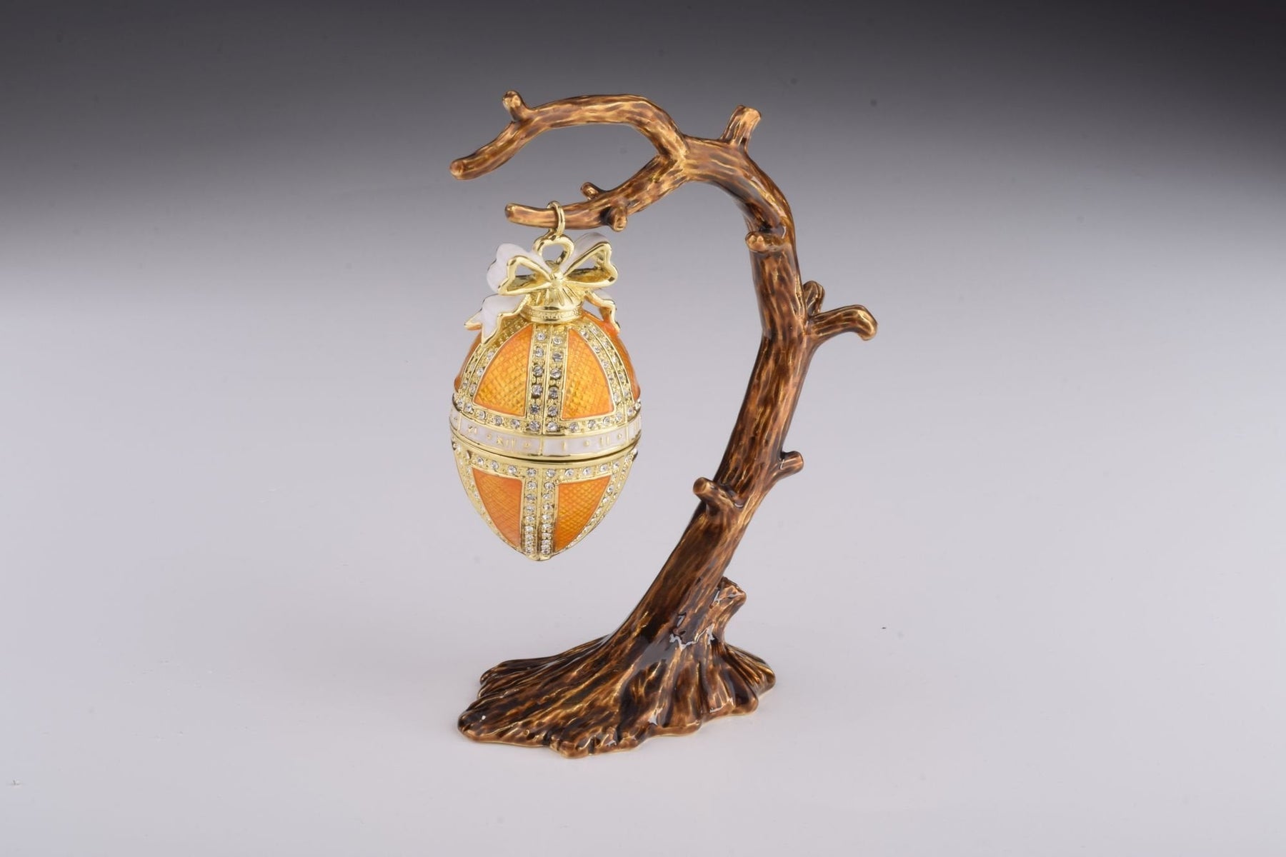 Keren Kopal Orange Russian Egg Hanging of a Tree Branch
