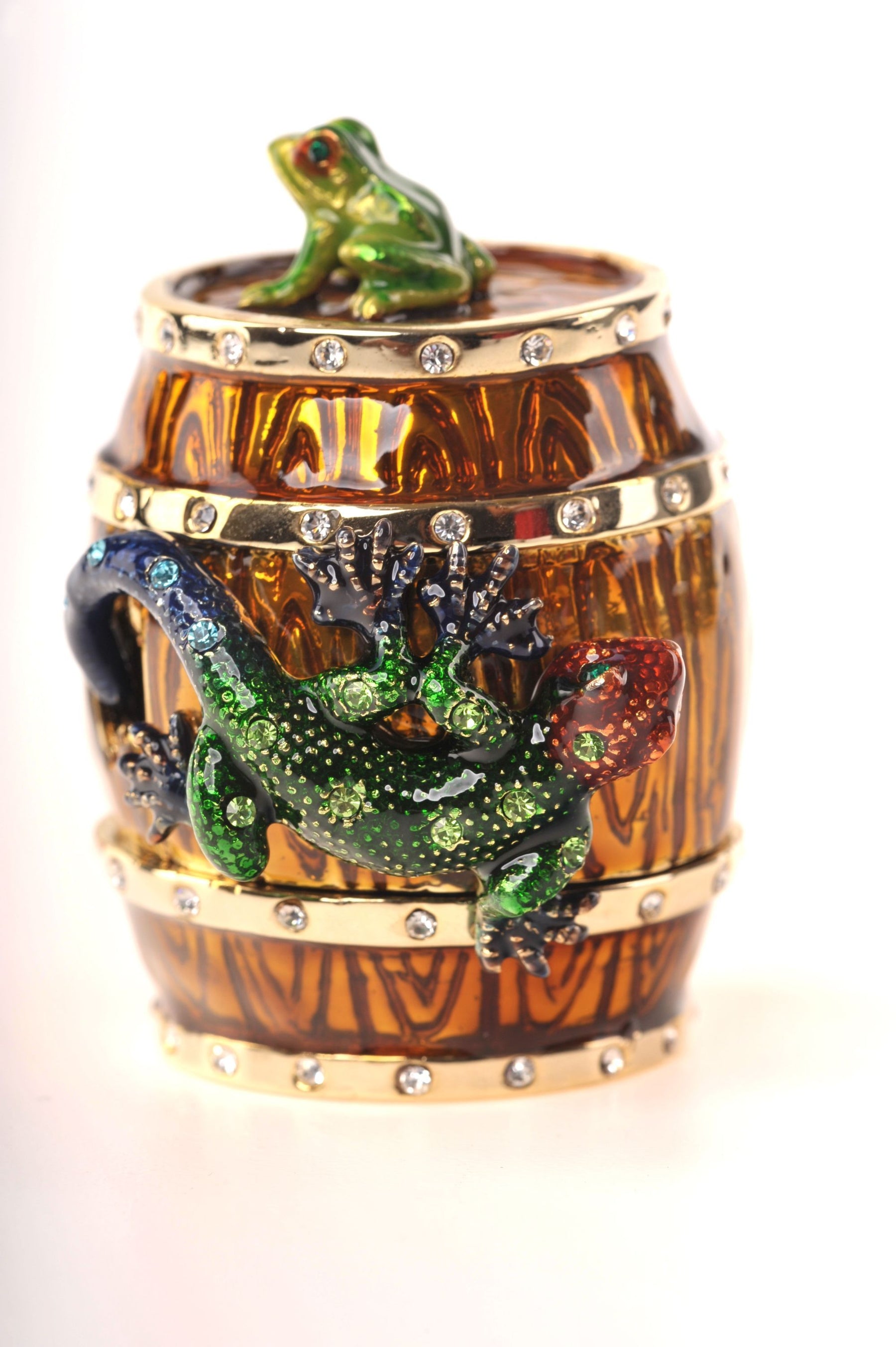 Keren Kopal Frog & Lizard on a Barrel