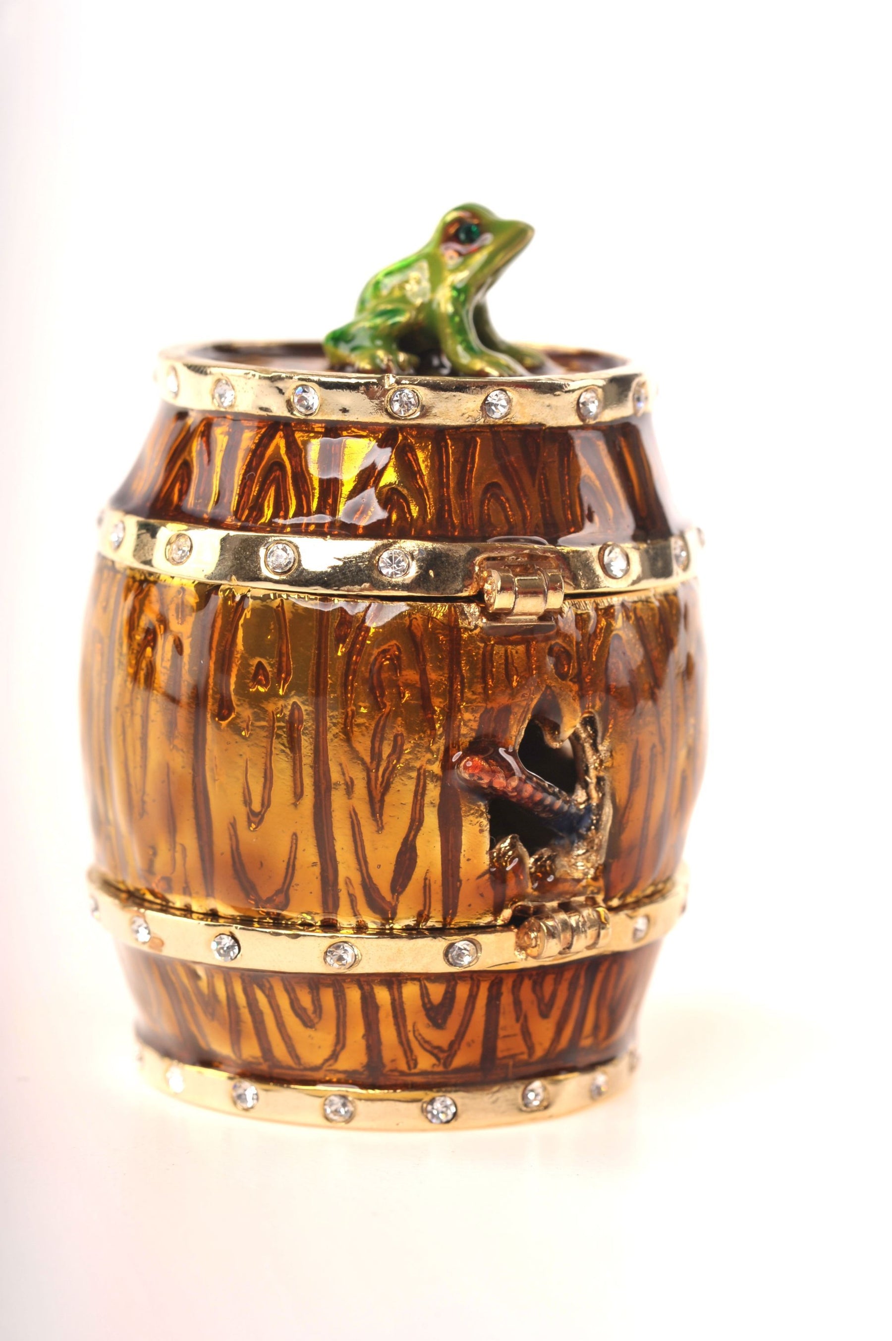 Keren Kopal Frog & Lizard on a Barrel