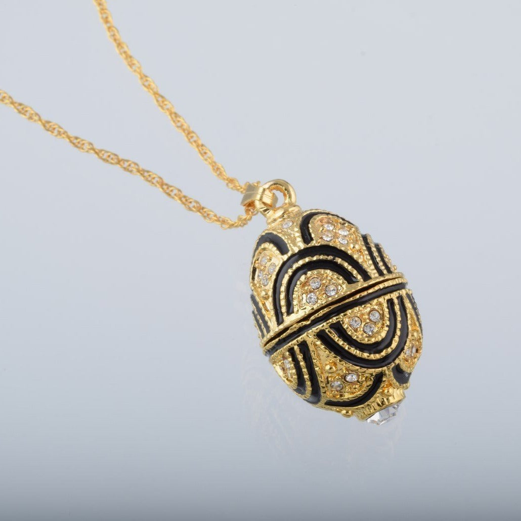 Keren Kopal Gold & Black Egg Pendant Necklace