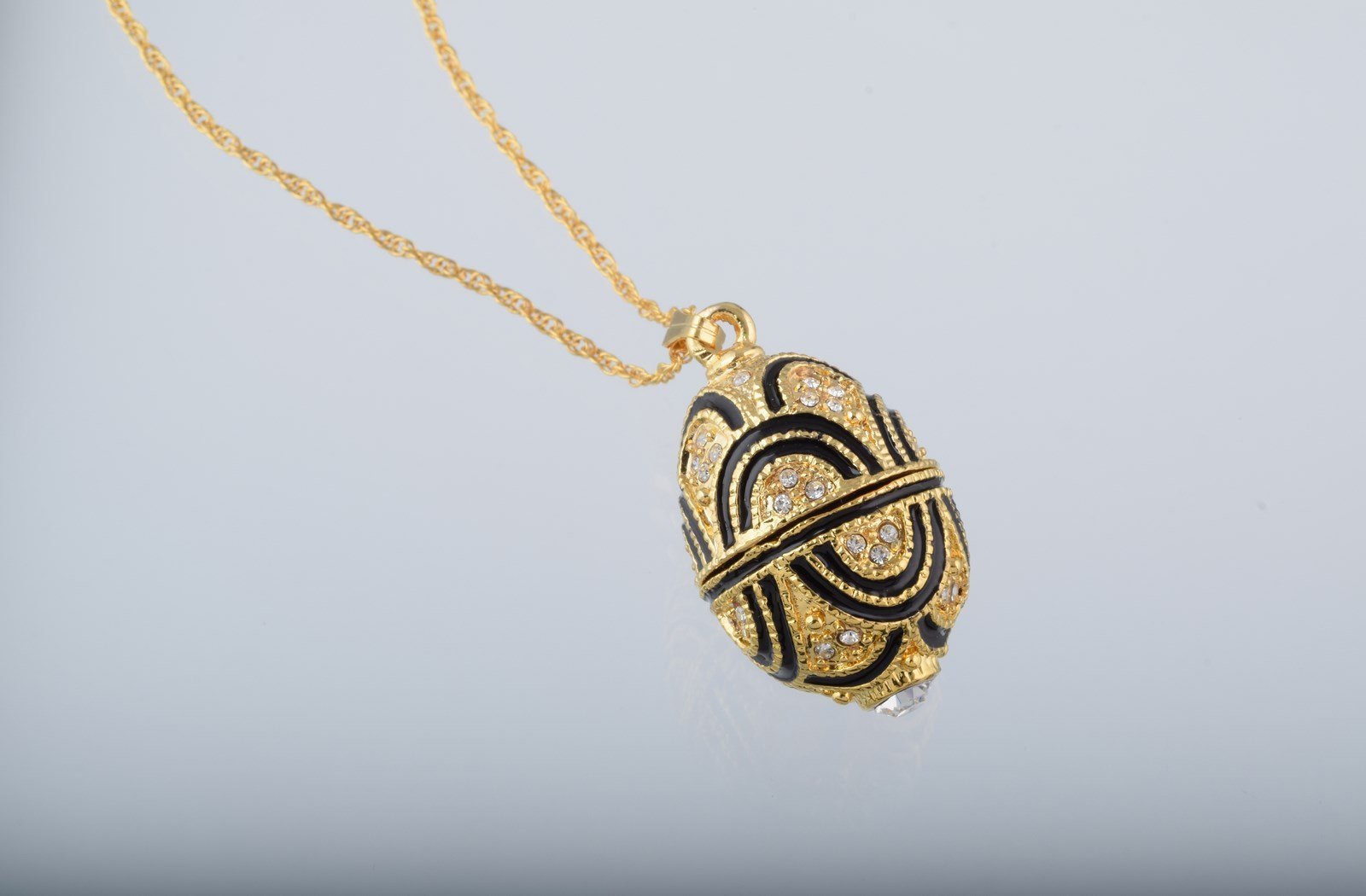 Keren Kopal Gold & Black Egg Pendant Necklace