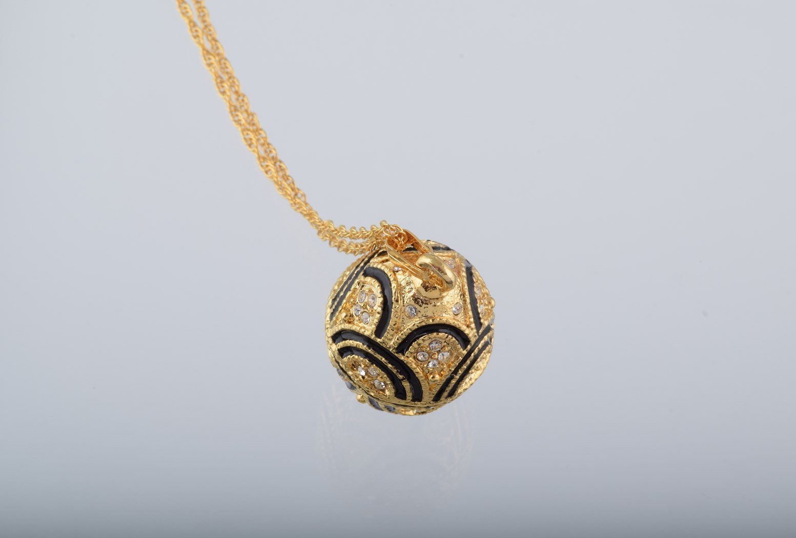 Keren Kopal Gold & Black Egg Pendant Necklace