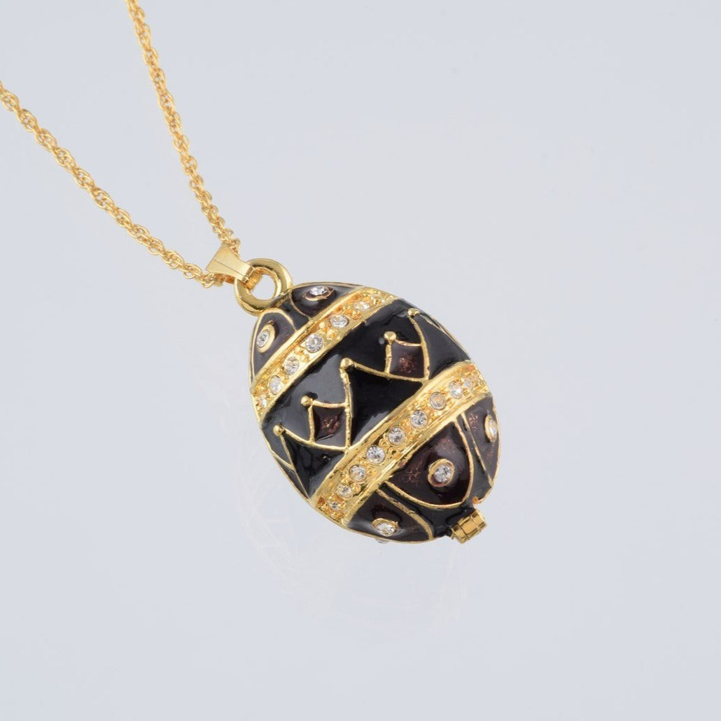 Keren Kopal Gold & Black Egg Pendant Necklace