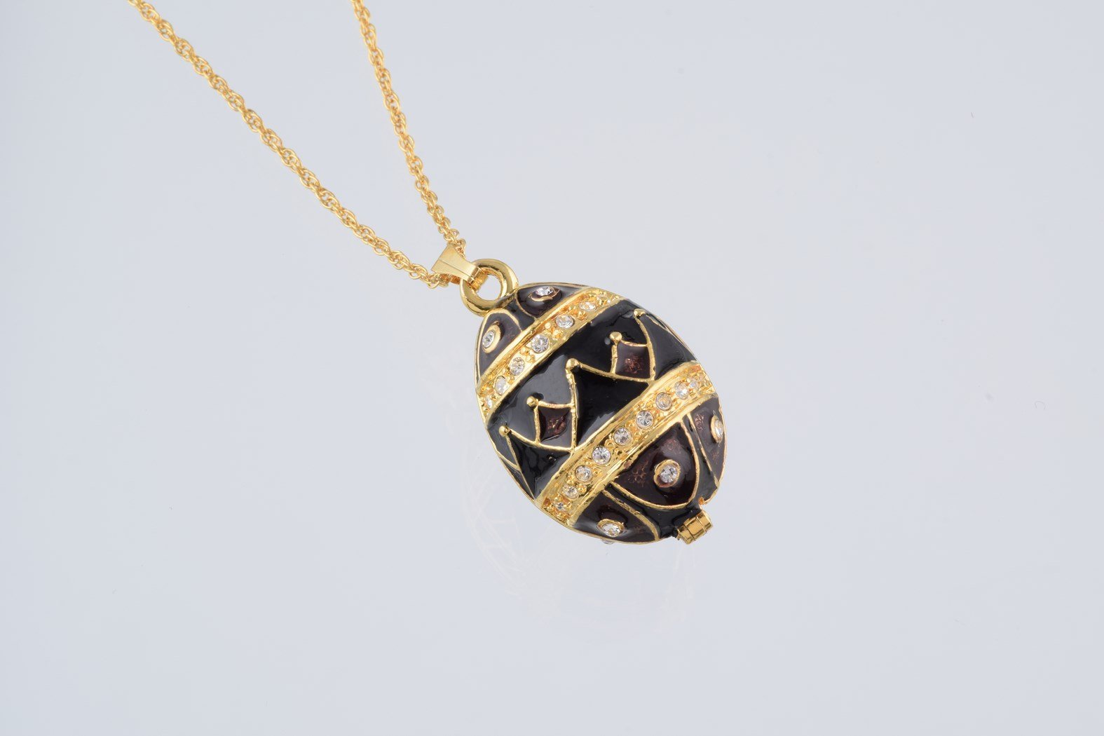 Keren Kopal Gold & Black Egg Pendant Necklace