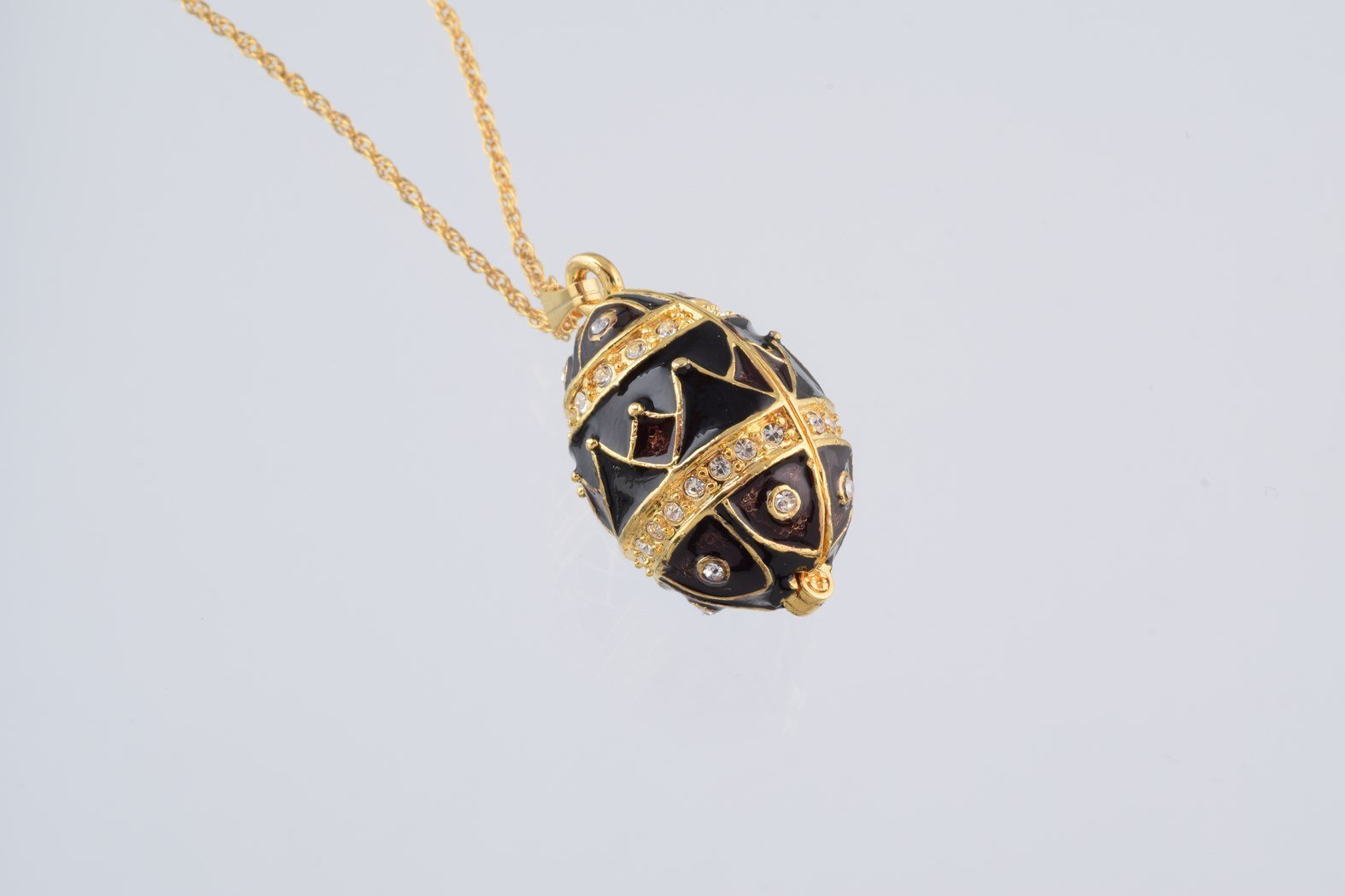 Keren Kopal Gold & Black Egg Pendant Necklace
