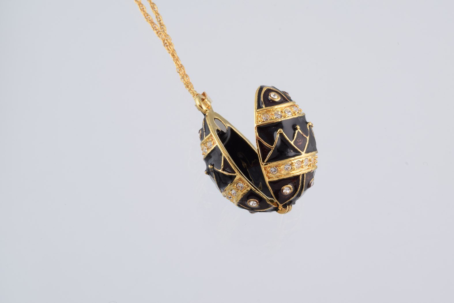Keren Kopal Gold & Black Egg Pendant Necklace