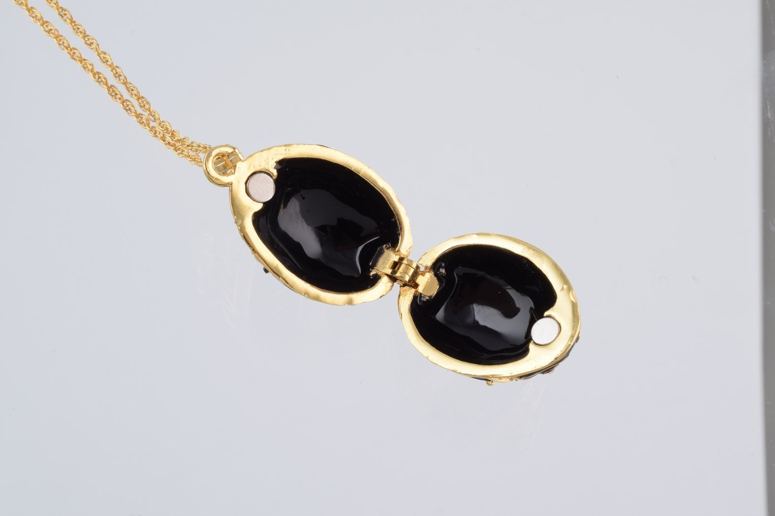 Keren Kopal Gold & Black Egg Pendant Necklace
