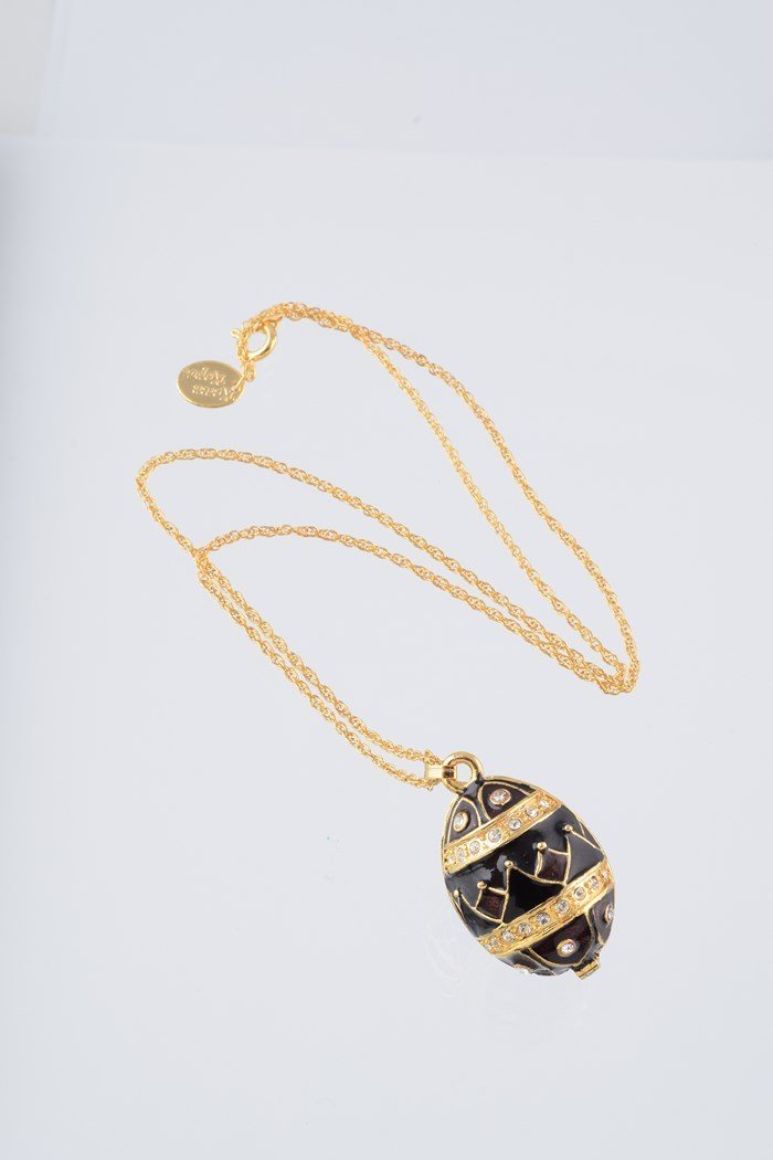 Keren Kopal Gold & Black Egg Pendant Necklace