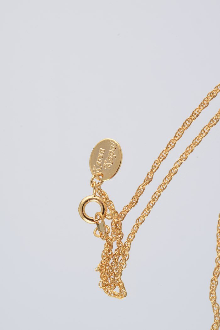 Keren Kopal Gold & Black Egg Pendant Necklace