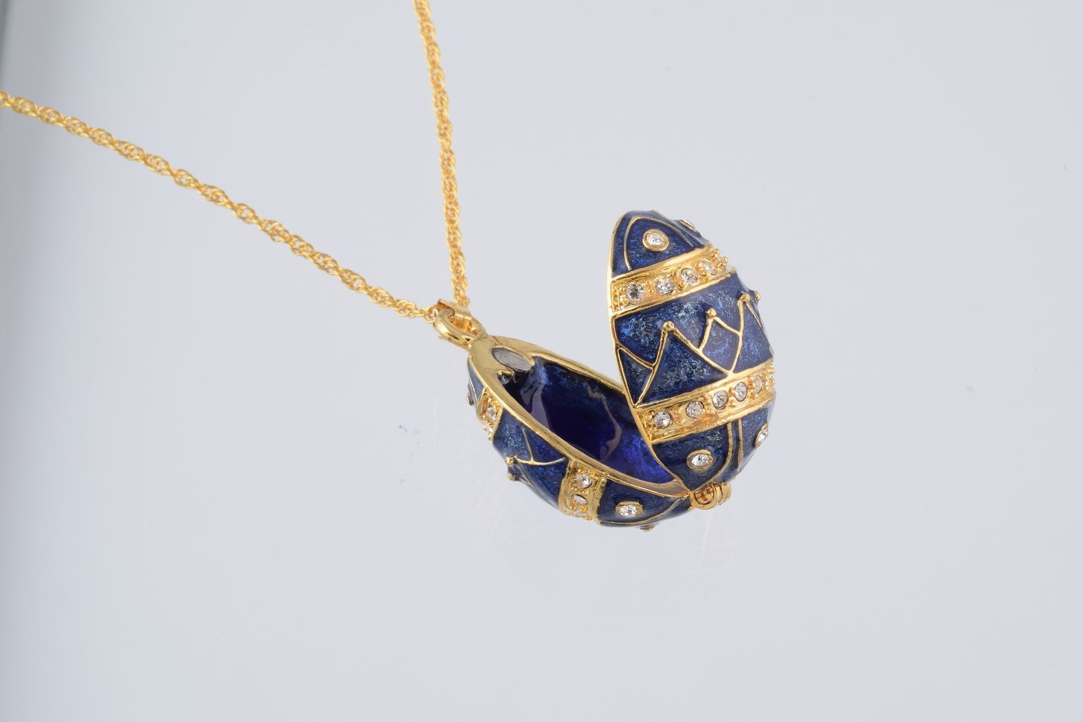 Keren Kopal Gold & Blue Egg Pendant Necklace
