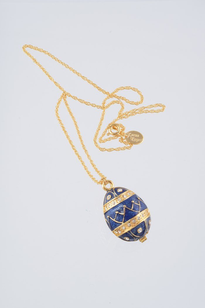 Keren Kopal Gold & Blue Egg Pendant Necklace