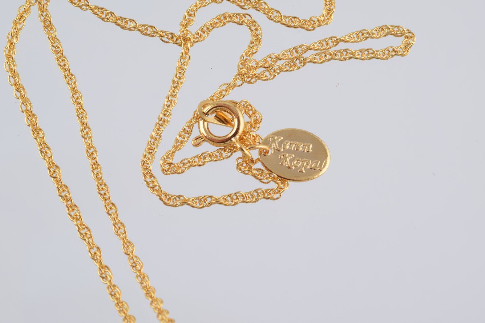 Keren Kopal Gold & Blue Egg Pendant Necklace