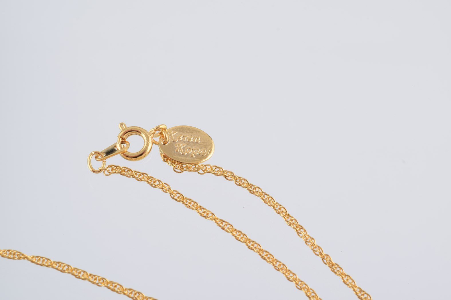 Keren Kopal Gold & Light Blue Egg Pendant Necklace