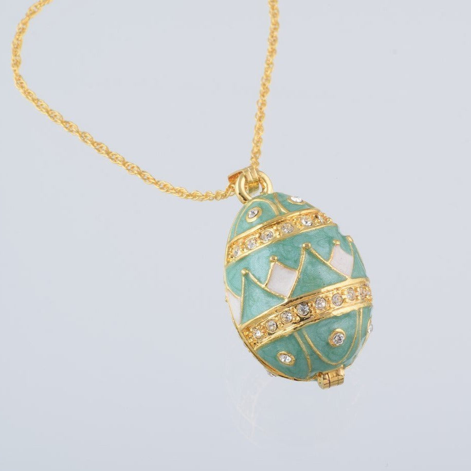 Keren Kopal Gold & Light Green Egg Pendant Necklace