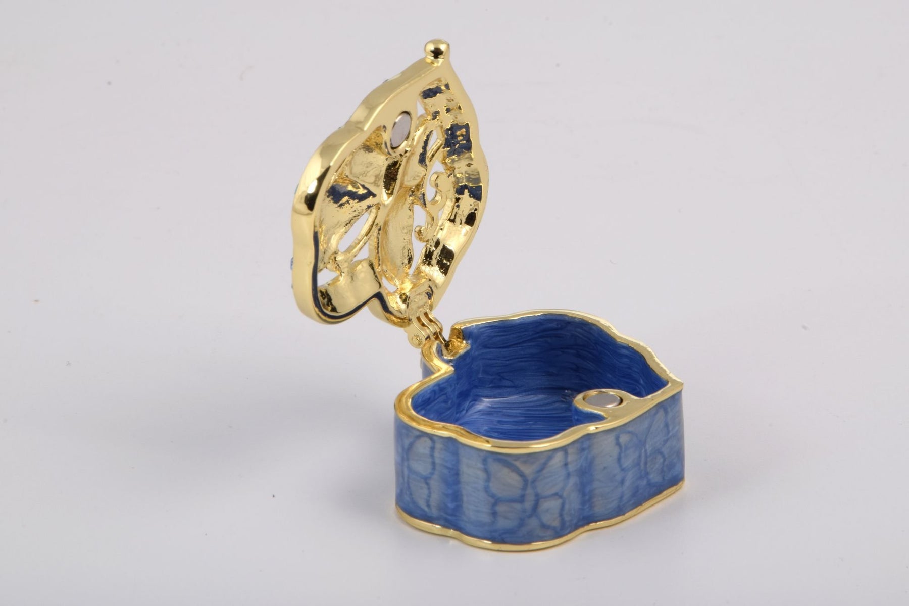 Keren Kopal Golden Blue Box Decorated with a Butterfly
