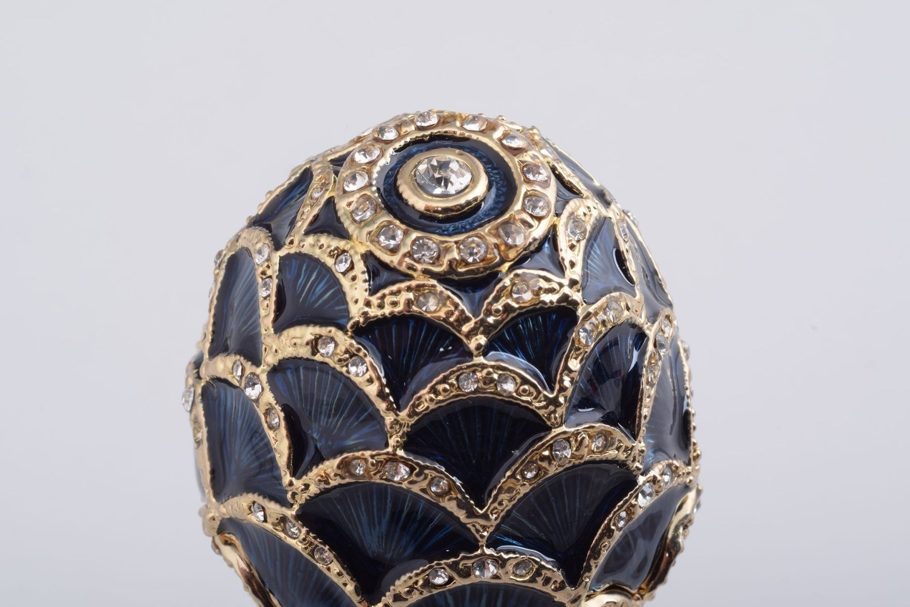 Keren Kopal Golden Blue pineapple Shape Faberge Egg