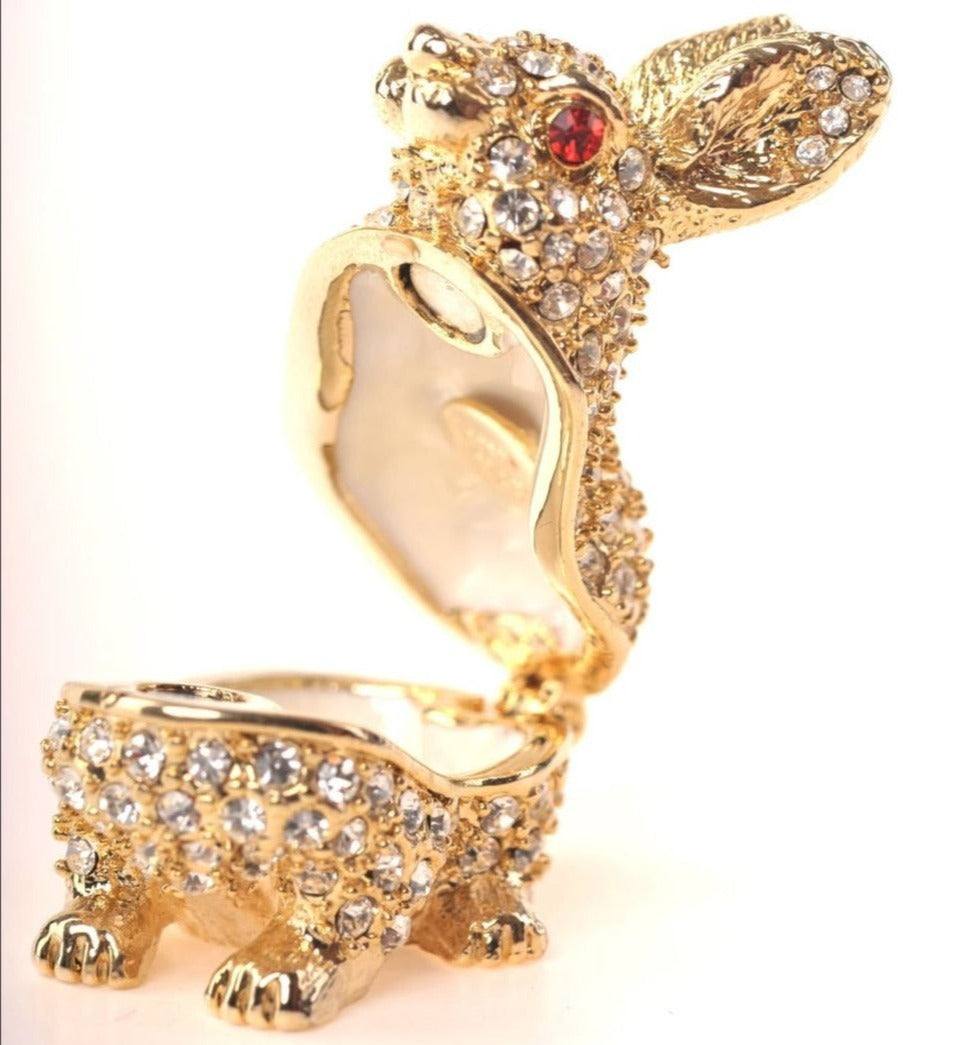 Keren Kopal Golden Rabbit with Red Eyes