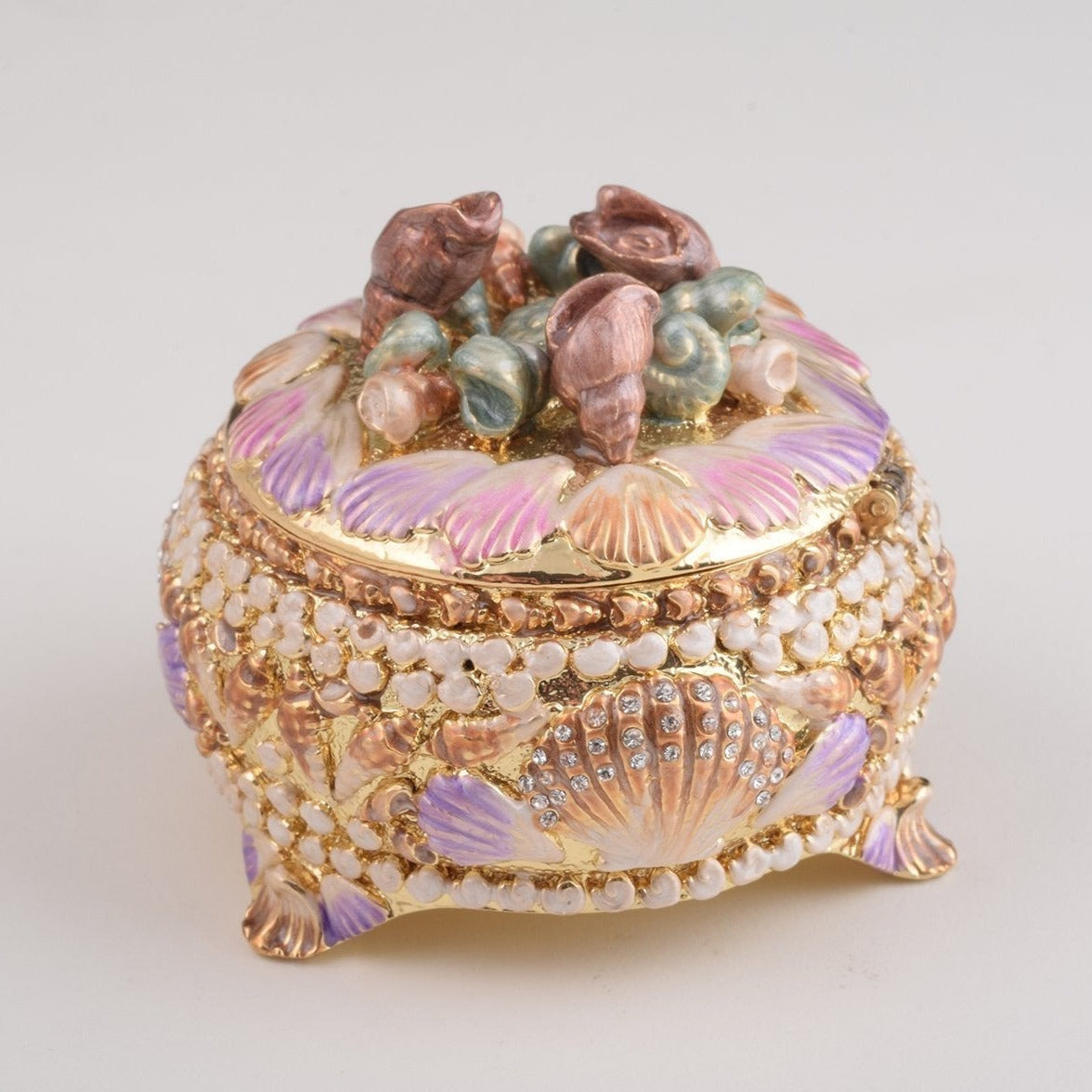 Keren Kopal Golden Seashells Trinket Box