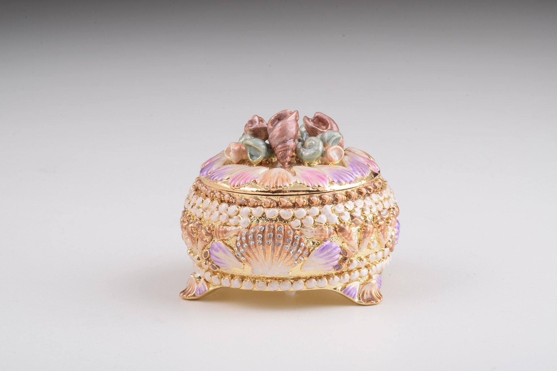 Keren Kopal Golden Seashells Trinket Box