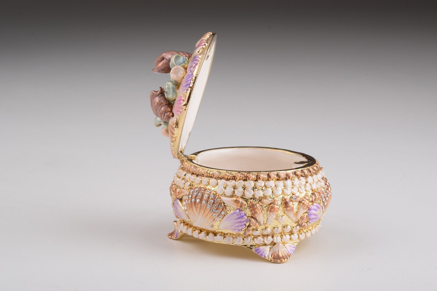 Keren Kopal Golden Seashells Trinket Box