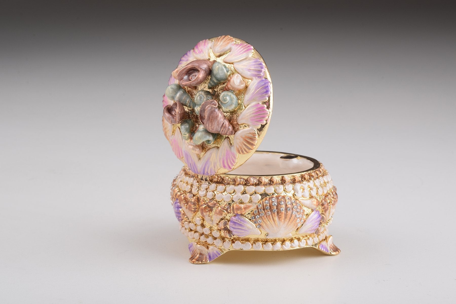 Keren Kopal Golden Seashells Trinket Box