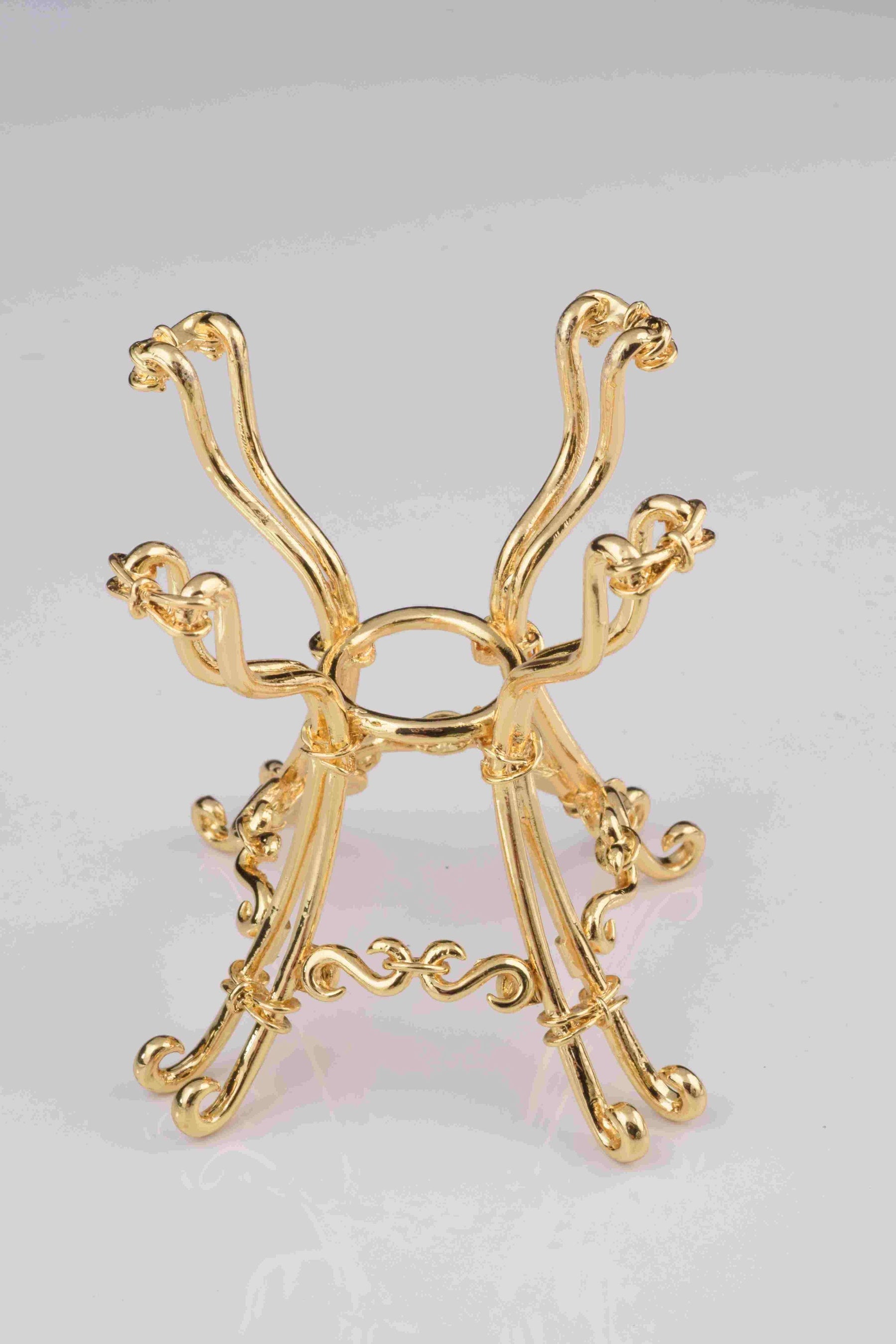 Keren Kopal Green Faberge Egg with Swan Inside