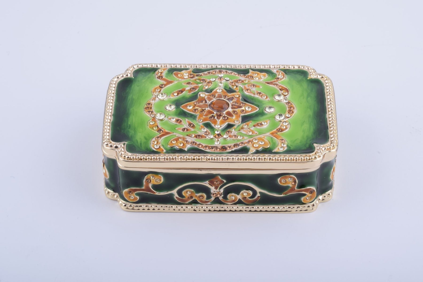 Keren Kopal Green Vintage Style Trinket Box