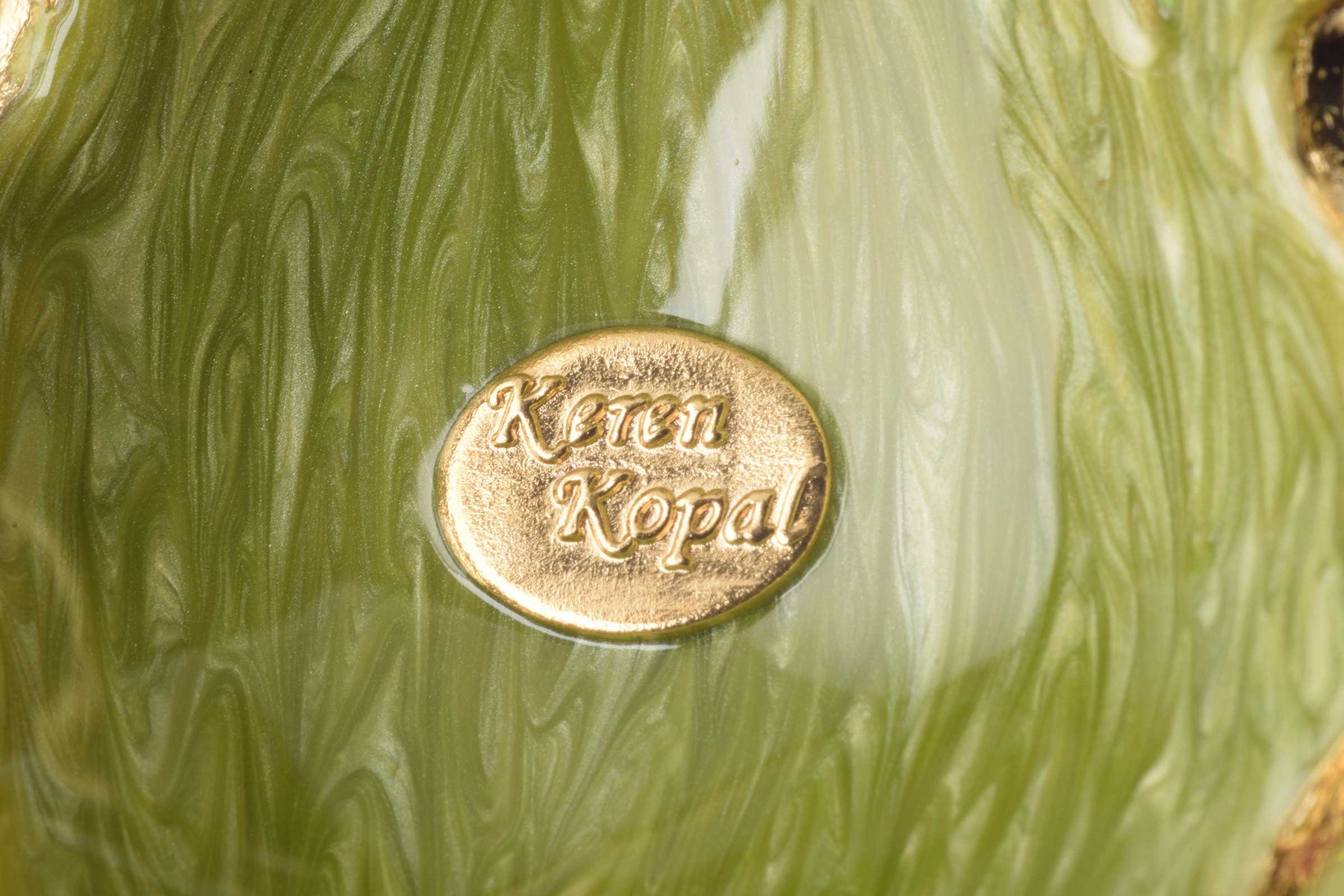 Keren Kopal Green & Gold Faberge Egg