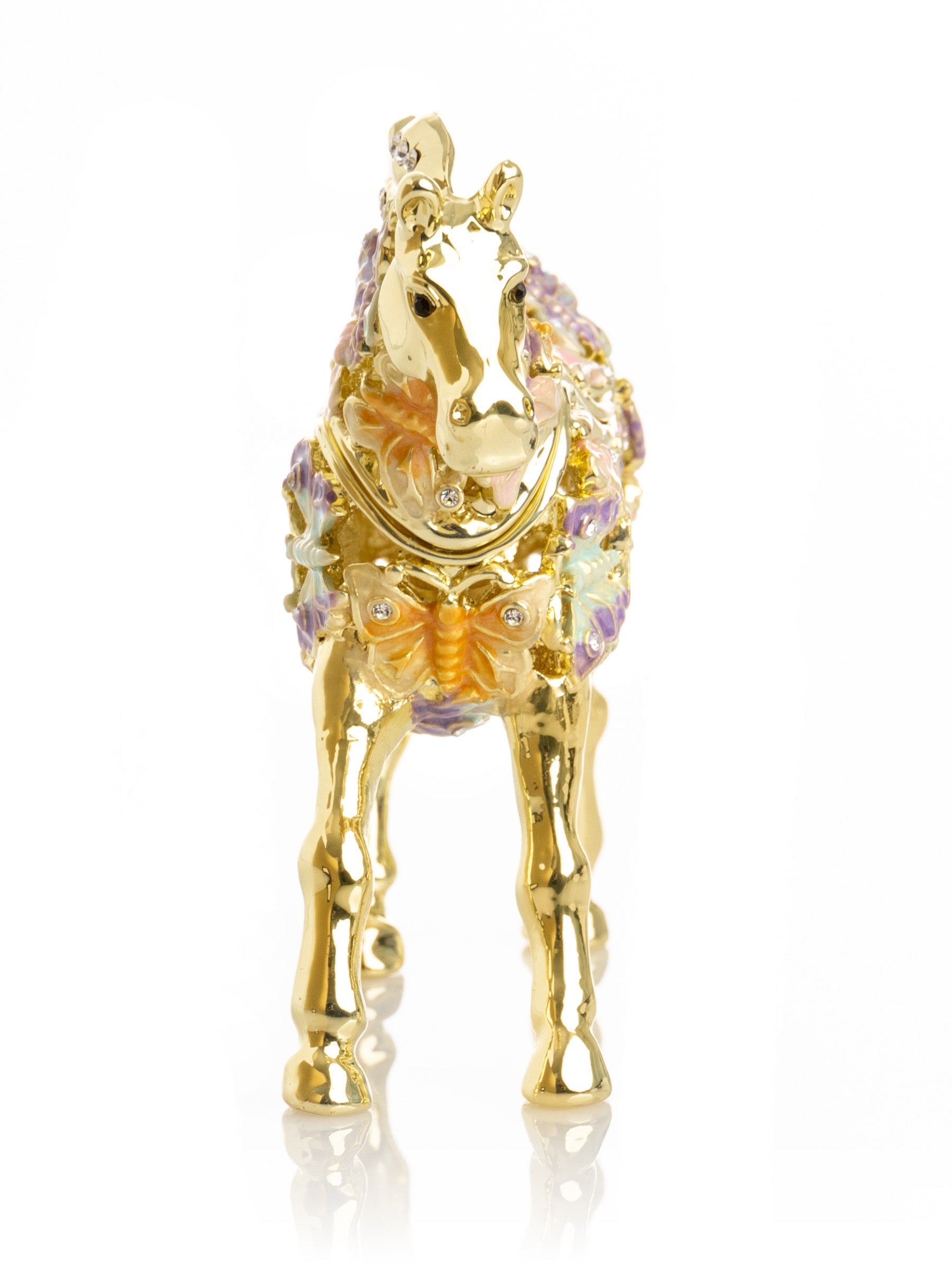 Keren Kopal Golden Horse Decorated with butterflies