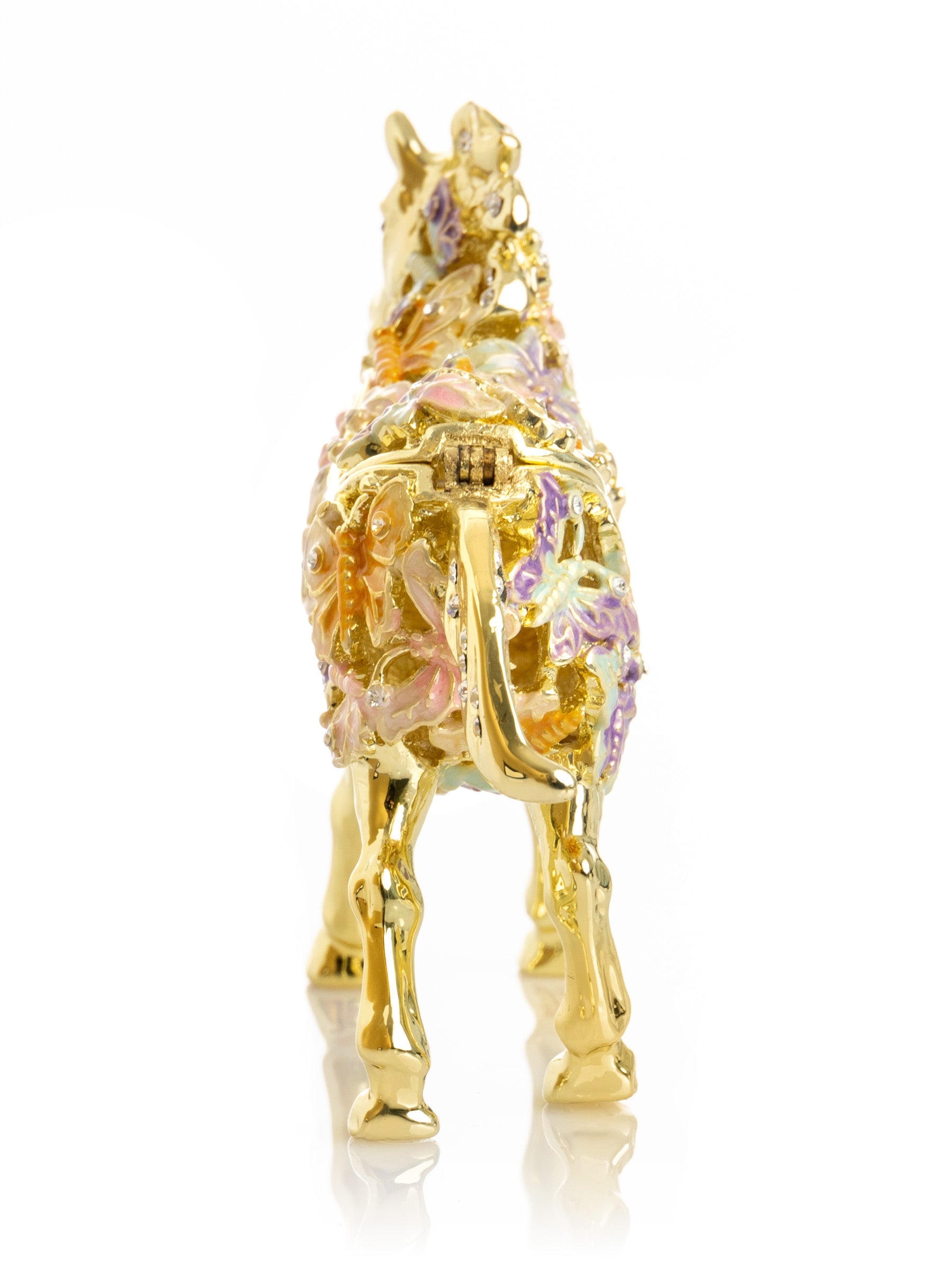 Keren Kopal Golden Horse Decorated with butterflies