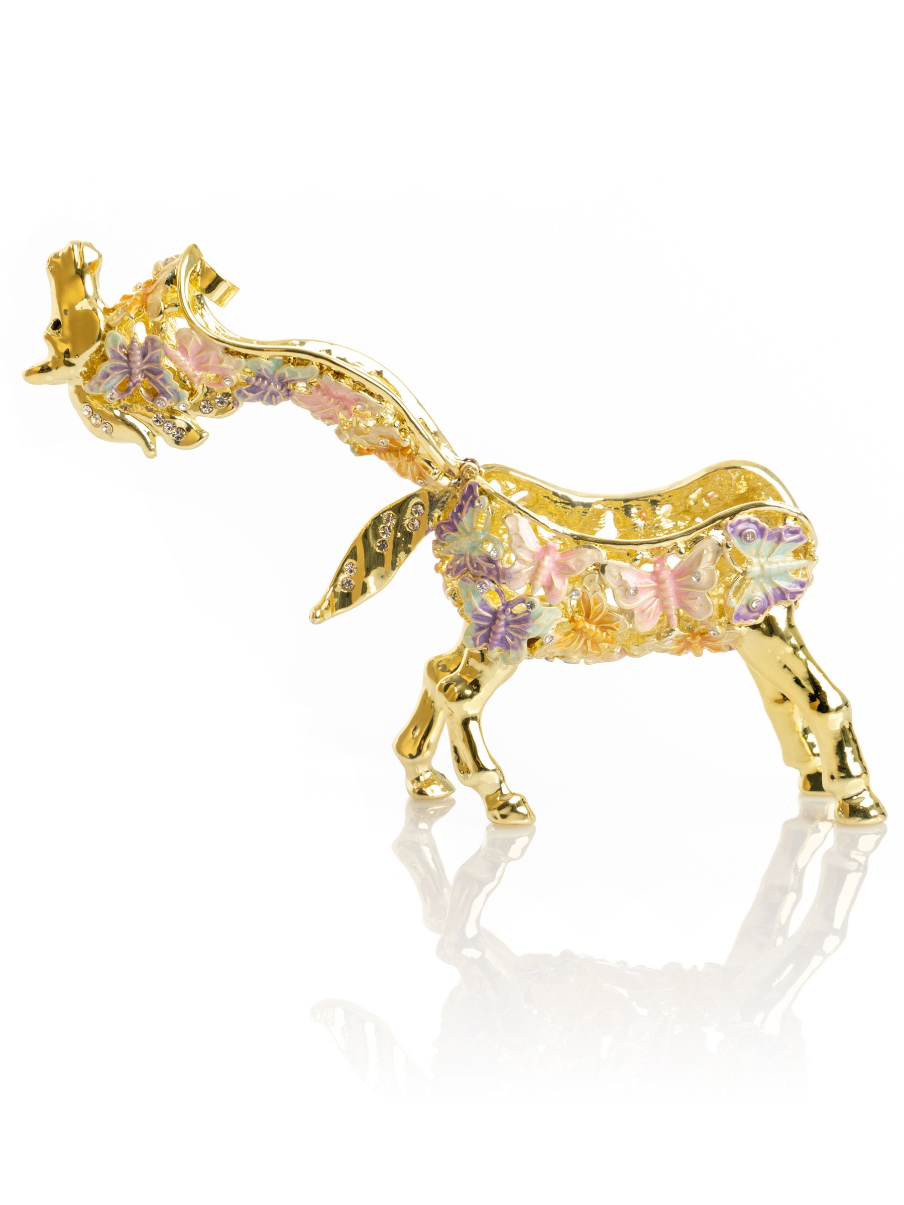 Keren Kopal Golden Horse Decorated with butterflies