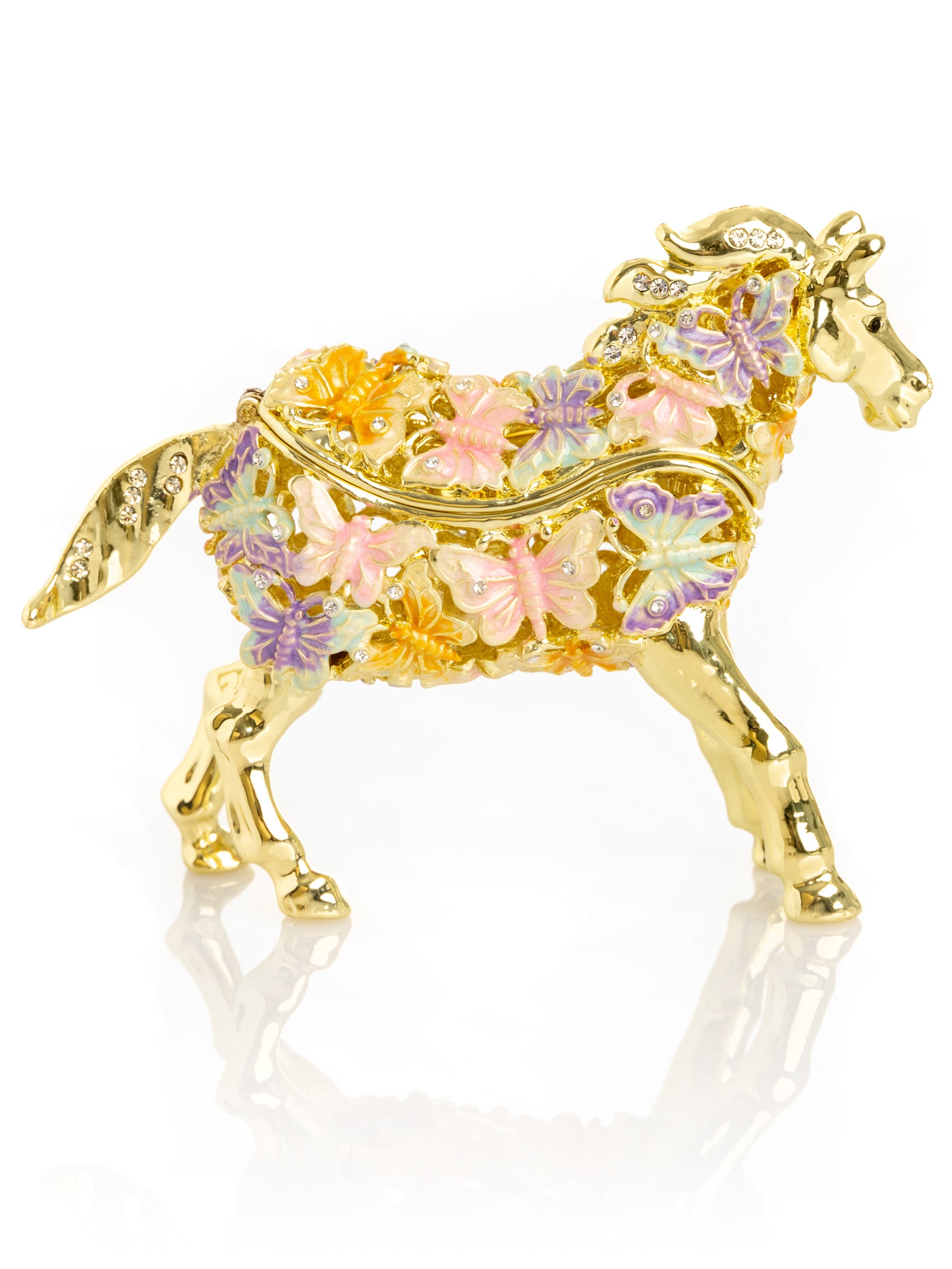 Keren Kopal Golden Horse Decorated with butterflies