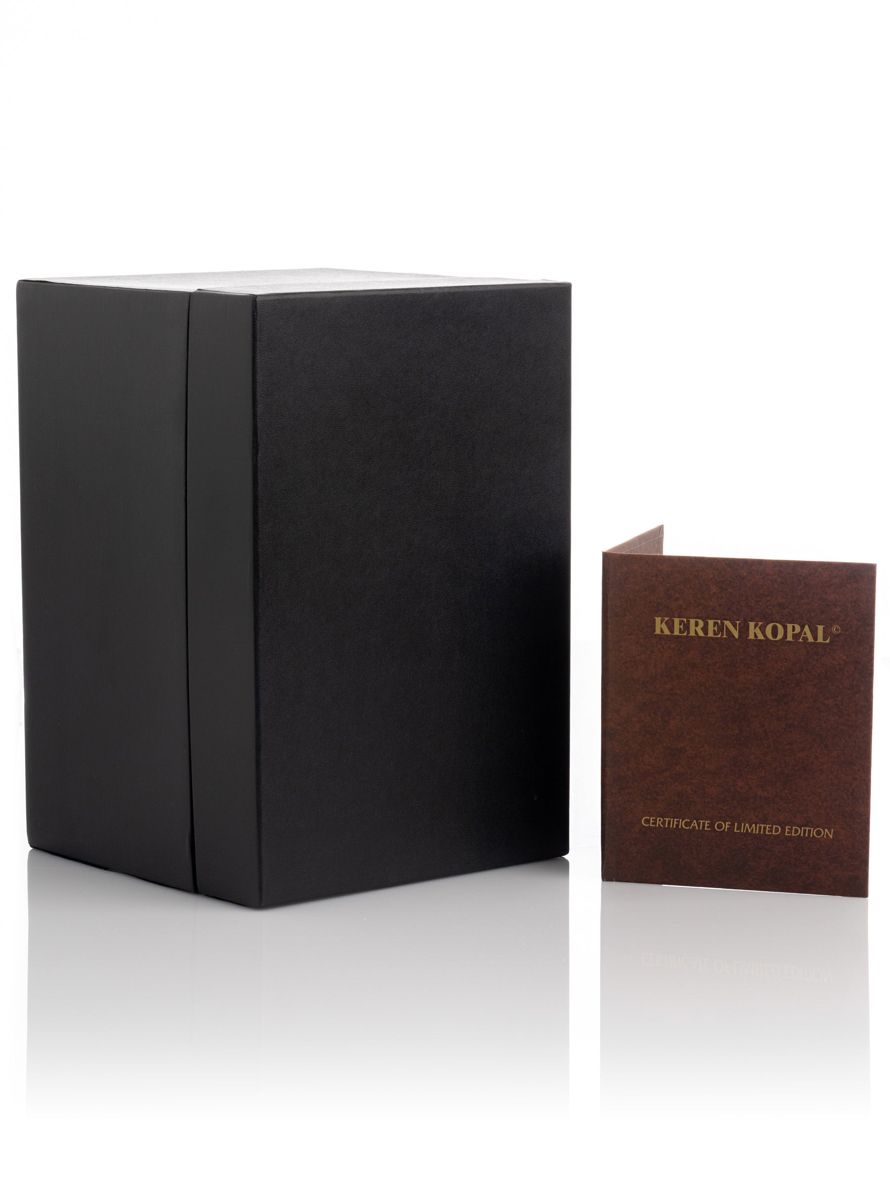 Keren Kopal Large Golden Horse Decorated with White Crystals