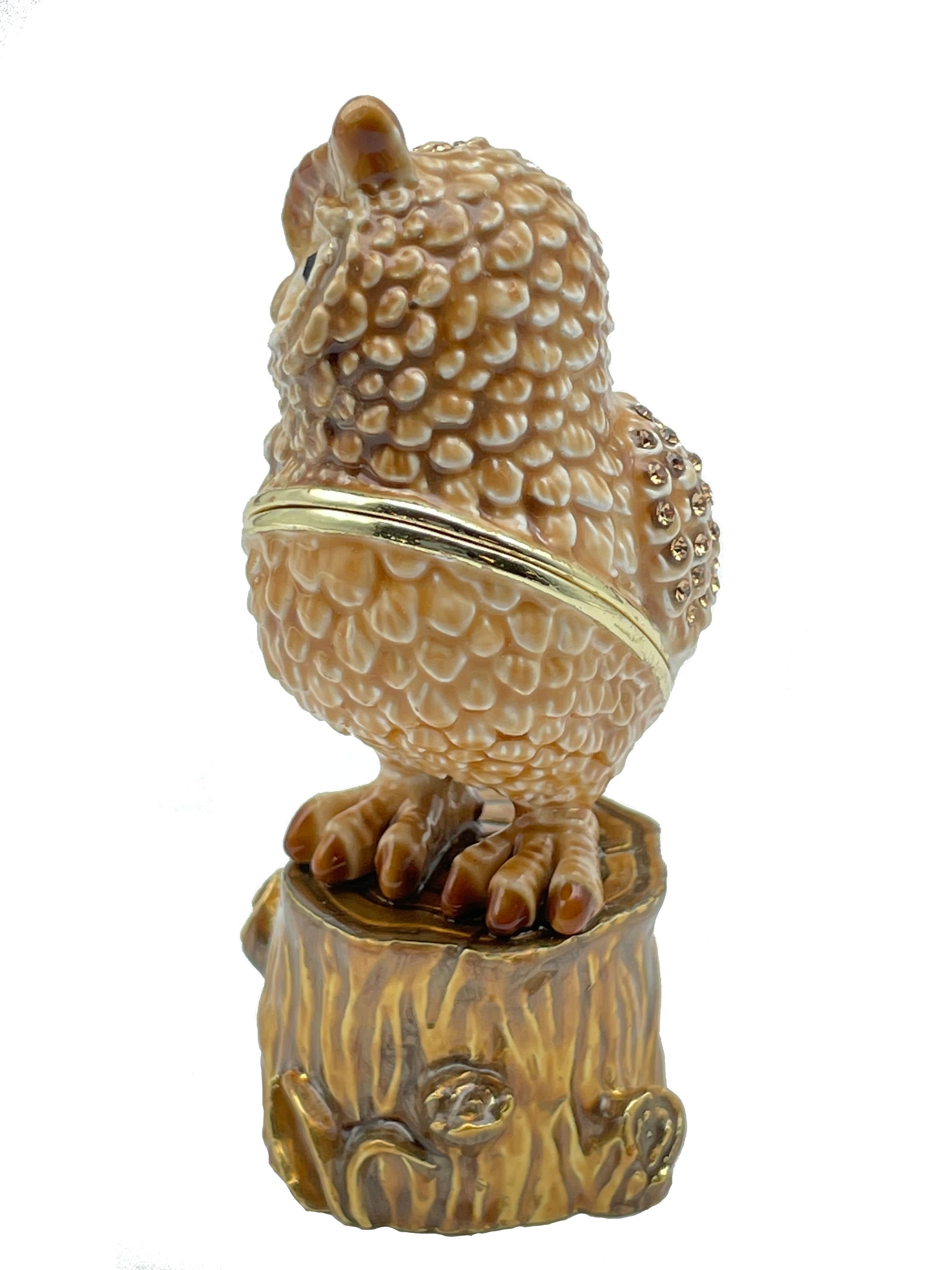 Keren Kopal Brown Owl on a tree log