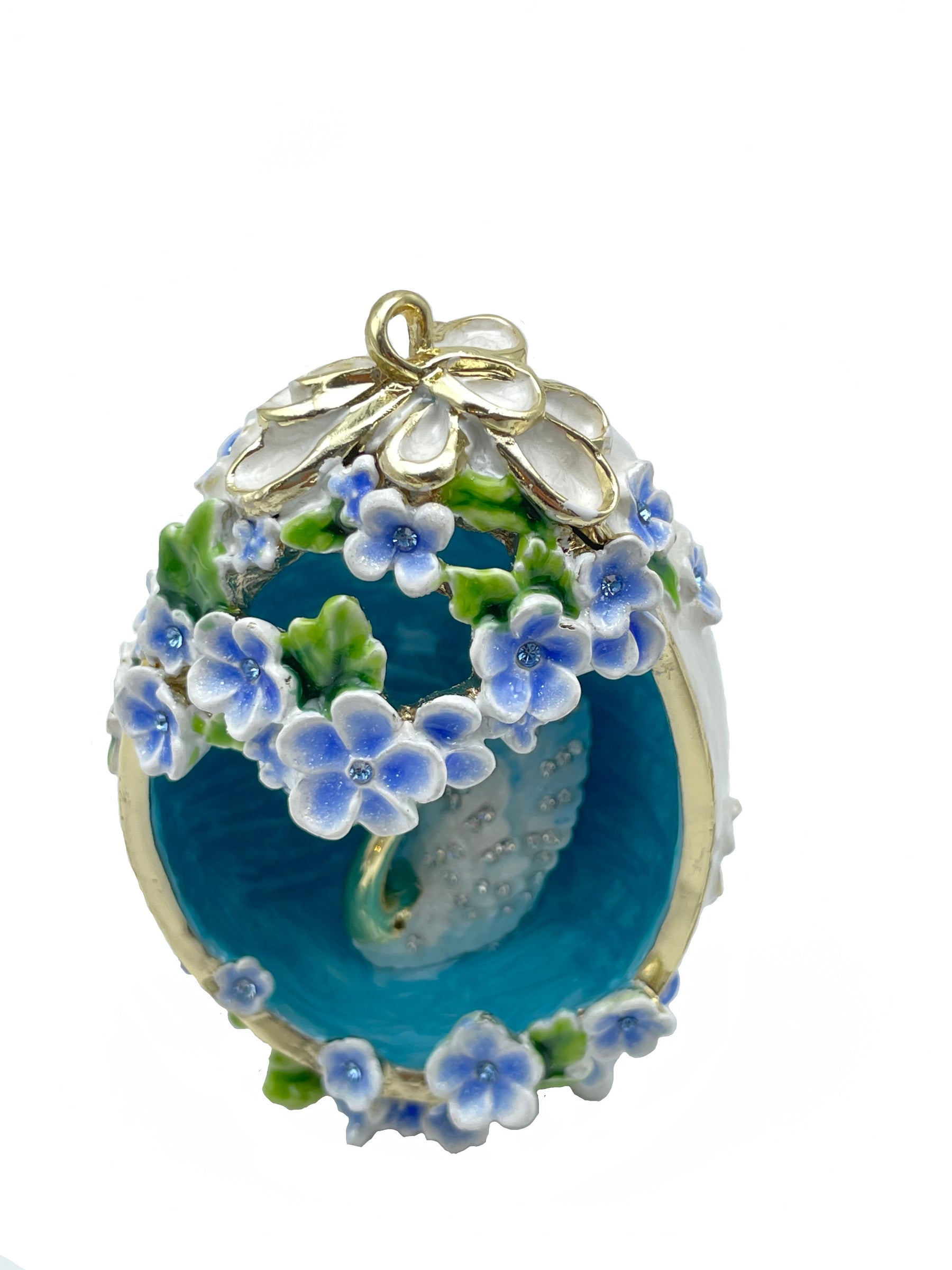 Keren Kopal turquoise egg with a swan