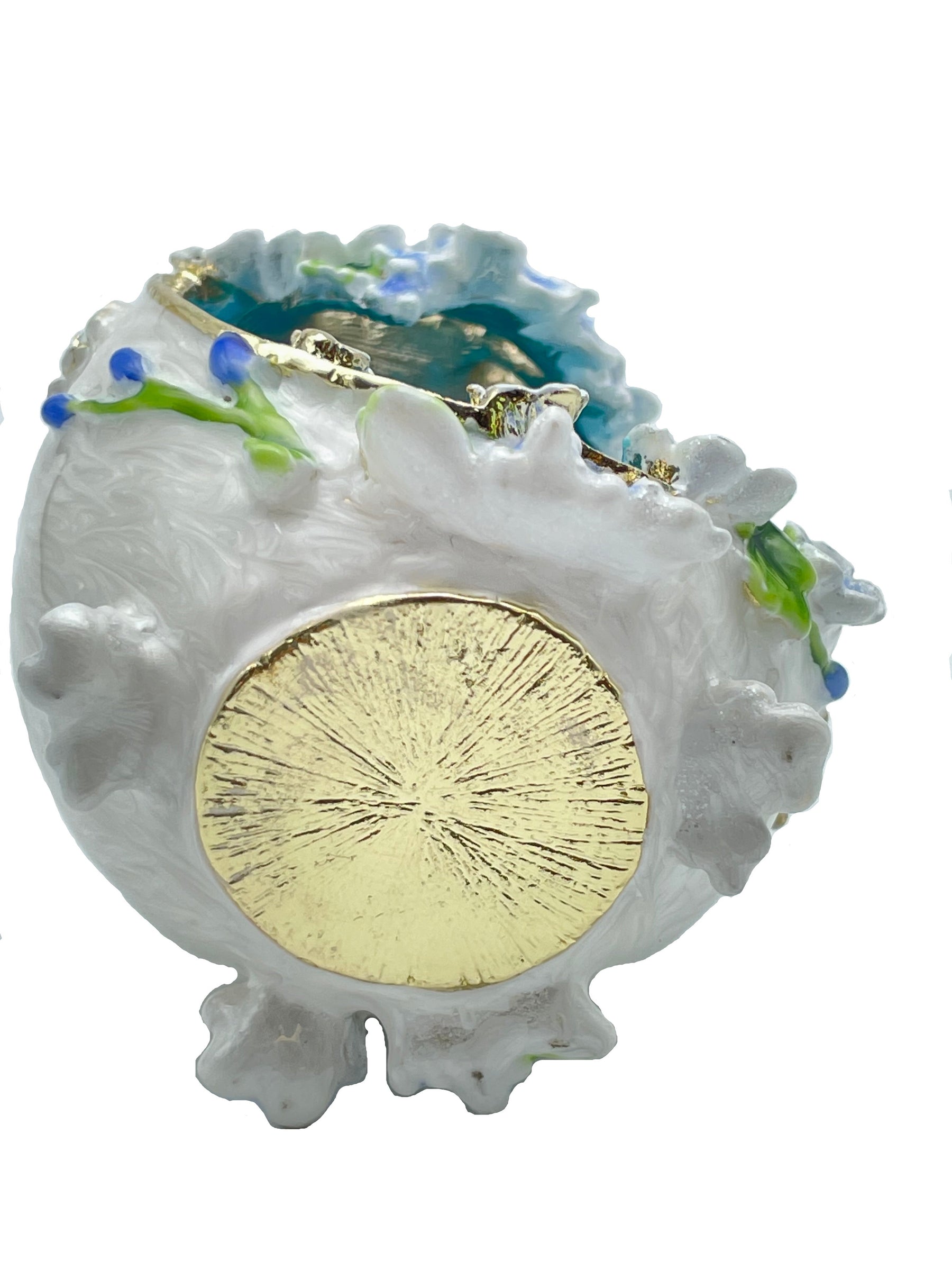 Keren Kopal turquoise egg with a swan