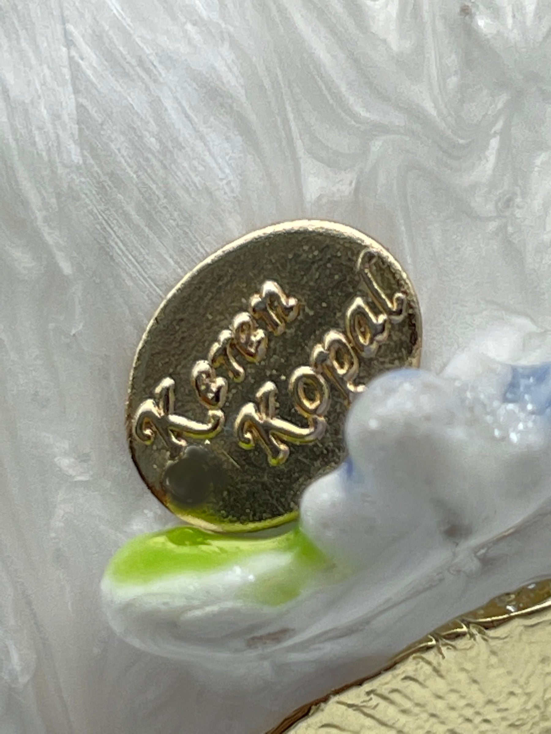 Keren Kopal turquoise egg with a swan