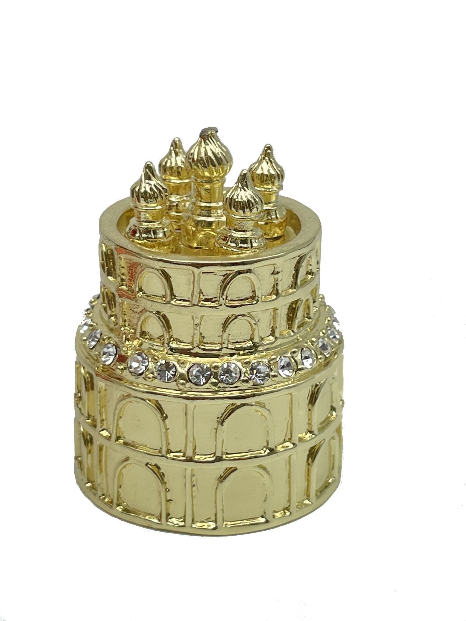 Keren Kopal Blue Faberge Egg with Blue Rose Inside