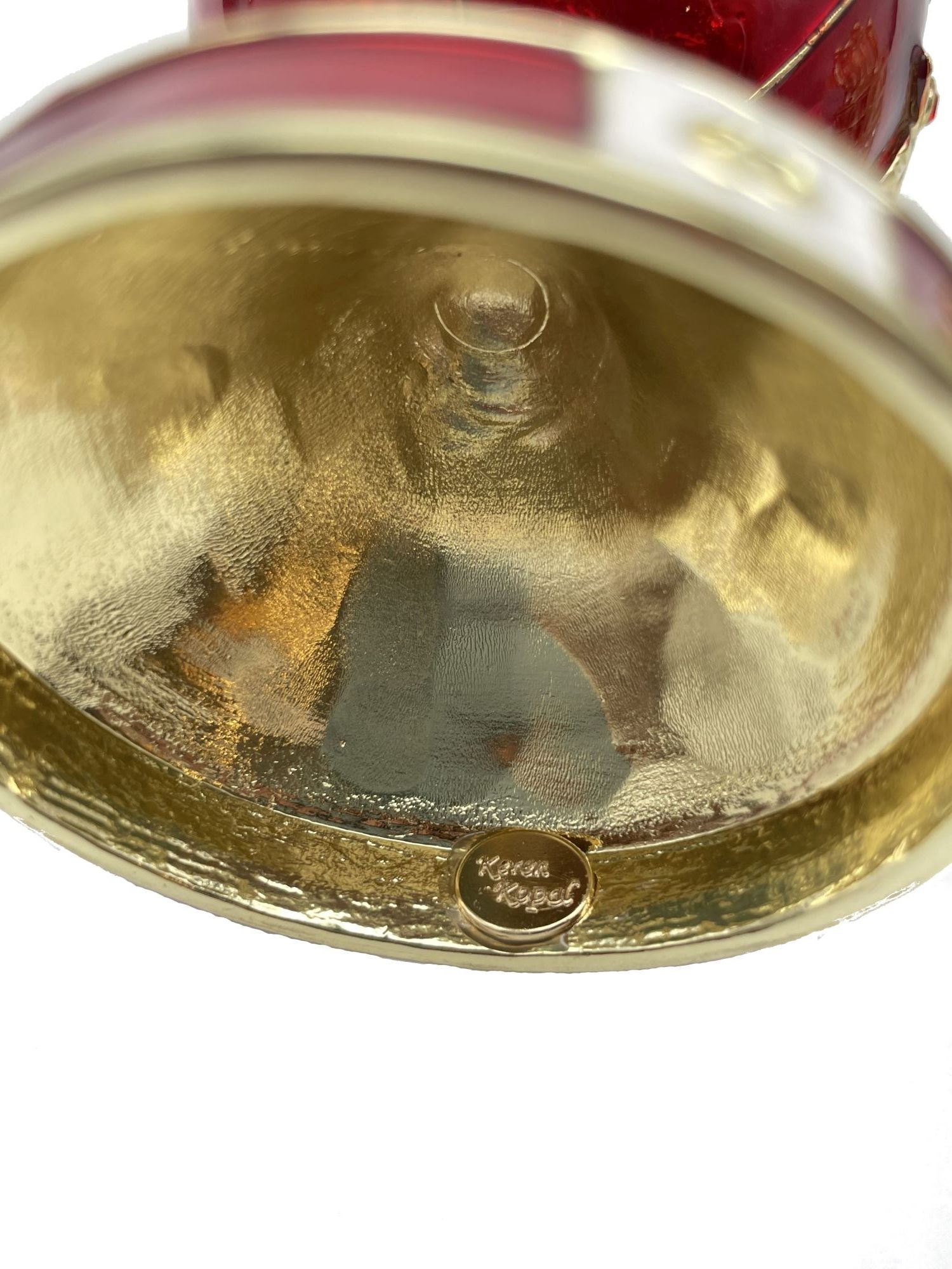 Keren Kopal Blue Faberge Egg with Blue Rose Inside