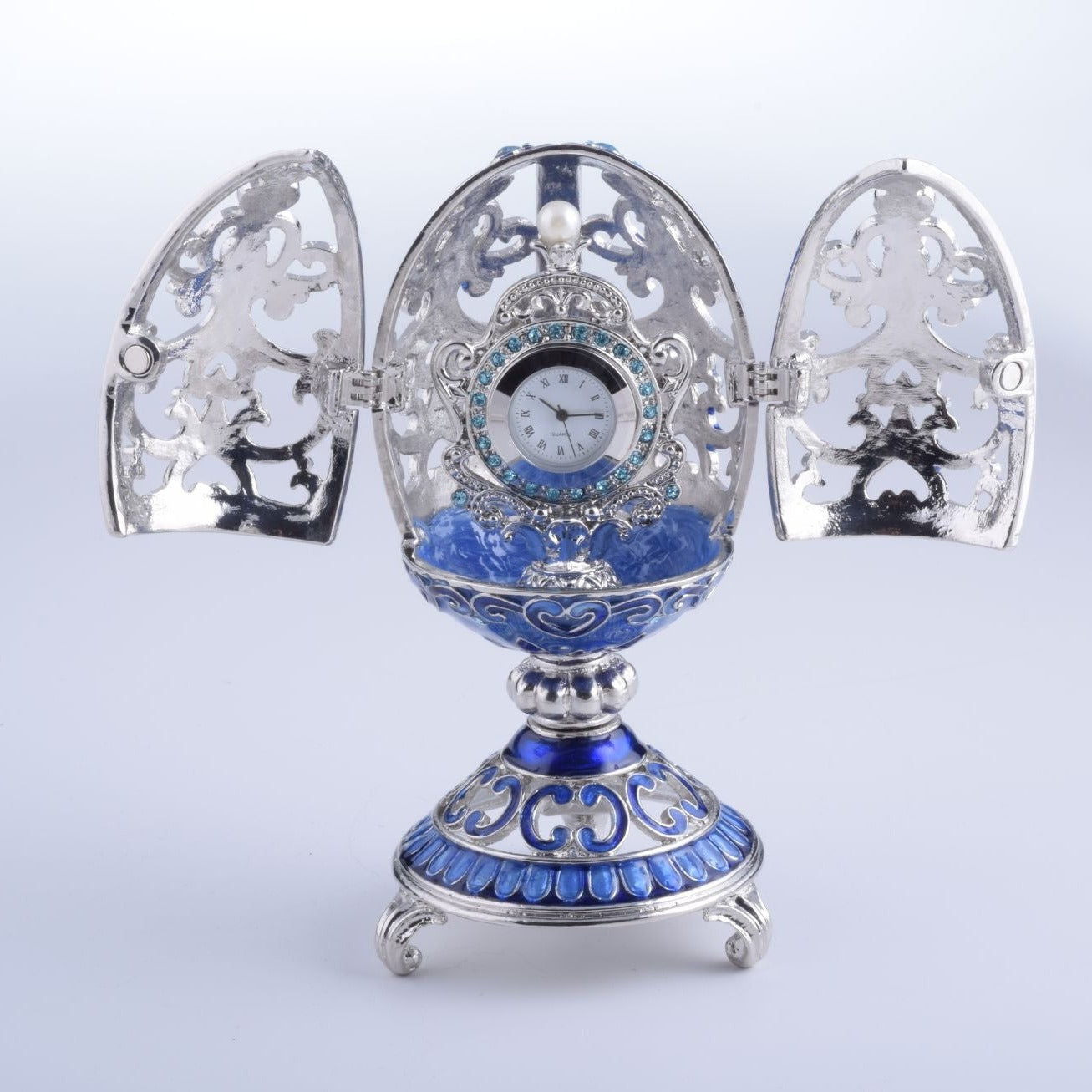 Keren Kopal Silver & Blue Faberge Egg