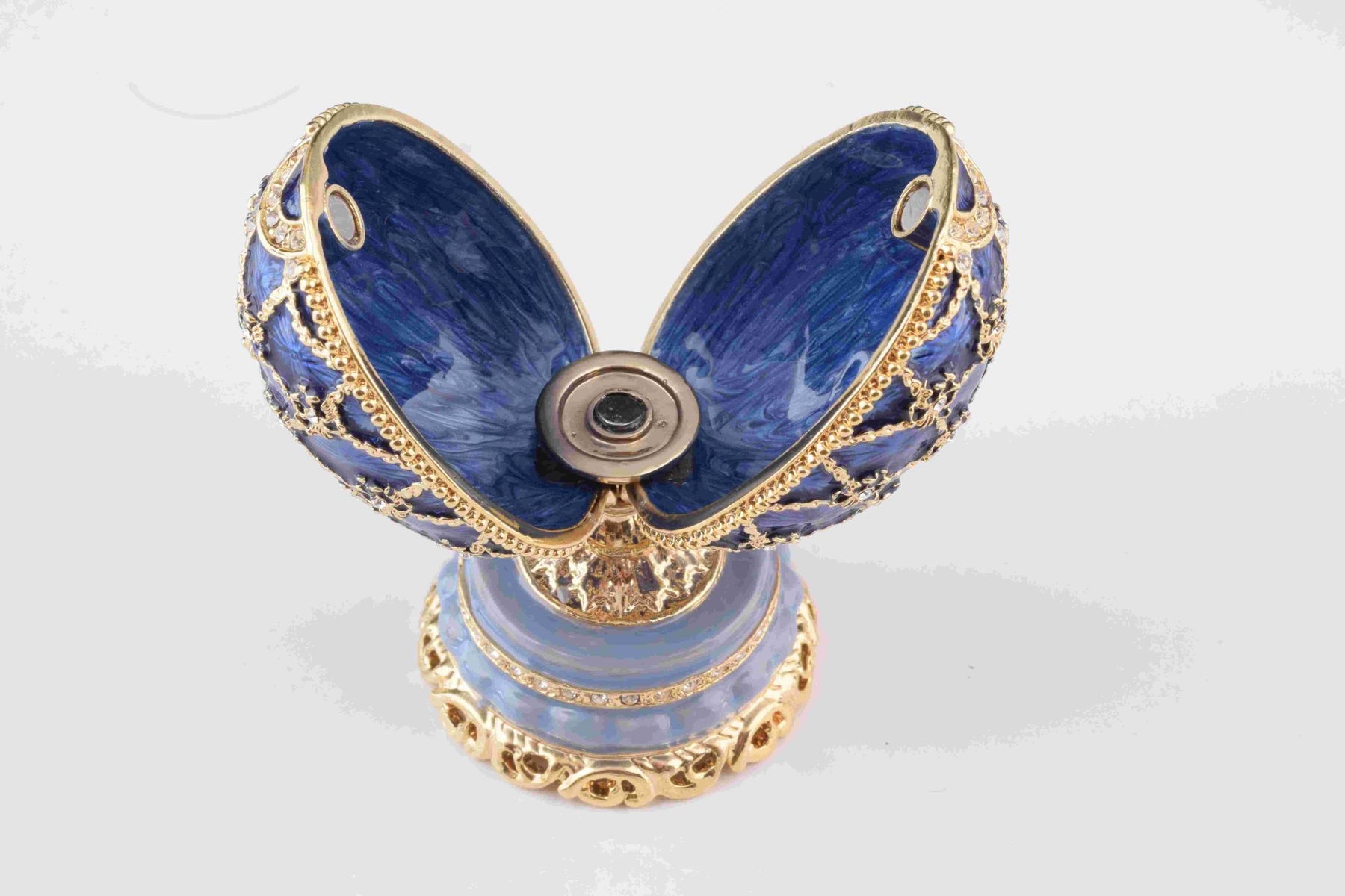 Keren Kopal Blue Faberge Egg with Castle Inside